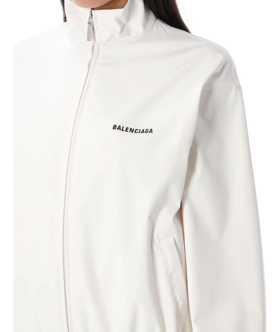 BALENCIAGA Белая полиэстеровая куртка, фото 4