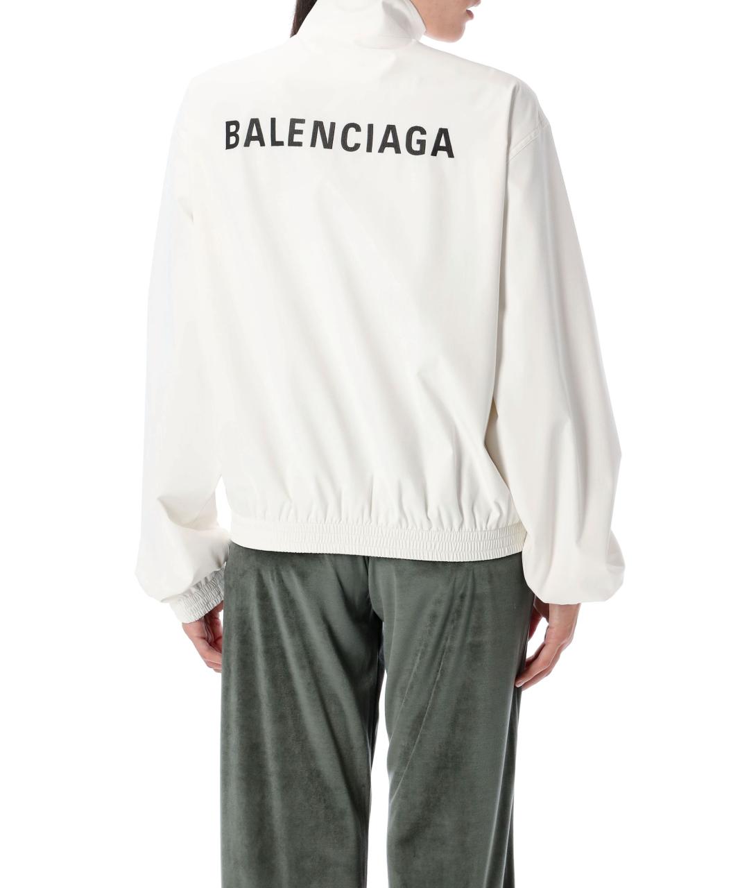 BALENCIAGA Белая полиэстеровая куртка, фото 3