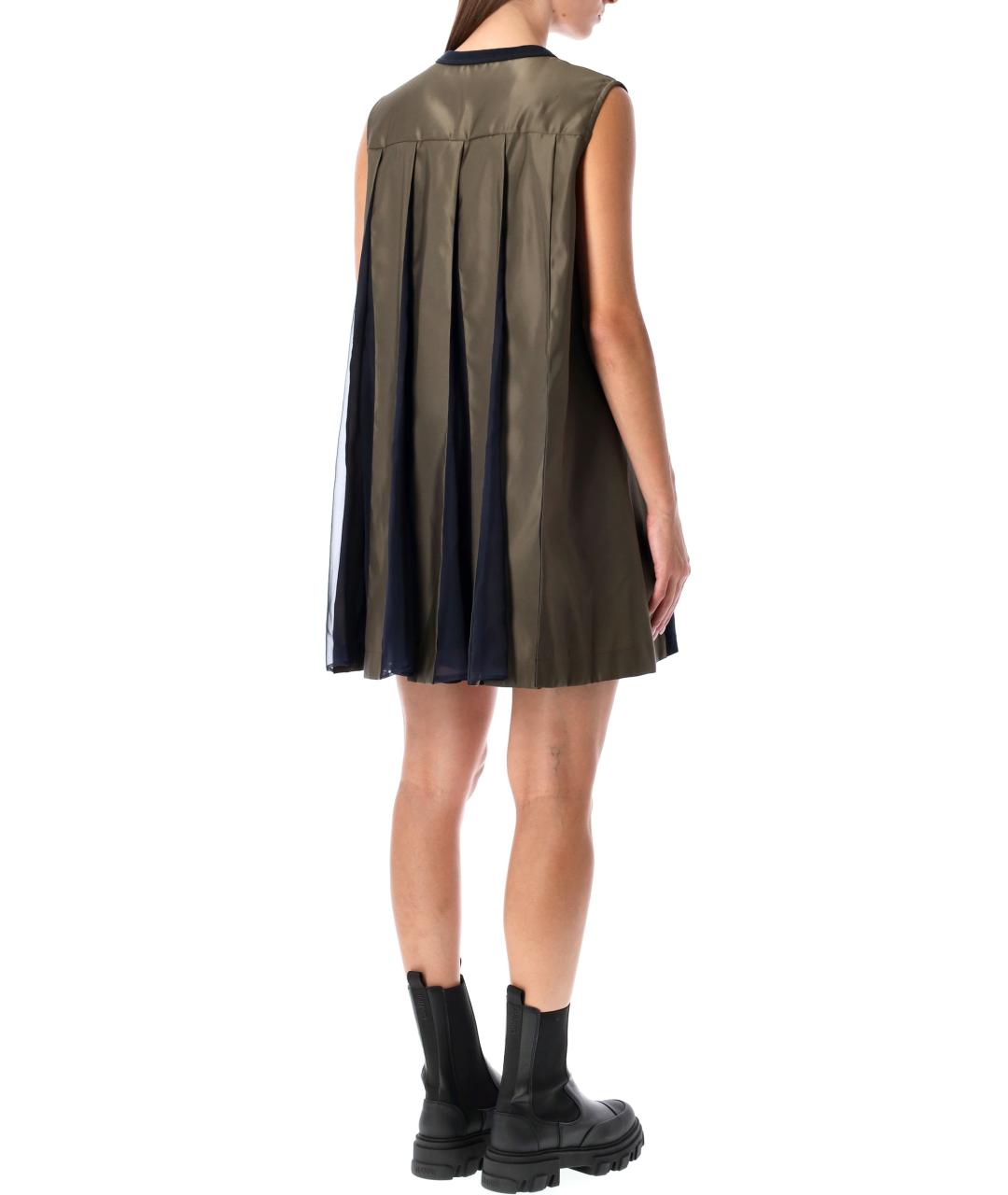 SACAI Черное хлопковое платье, фото 2