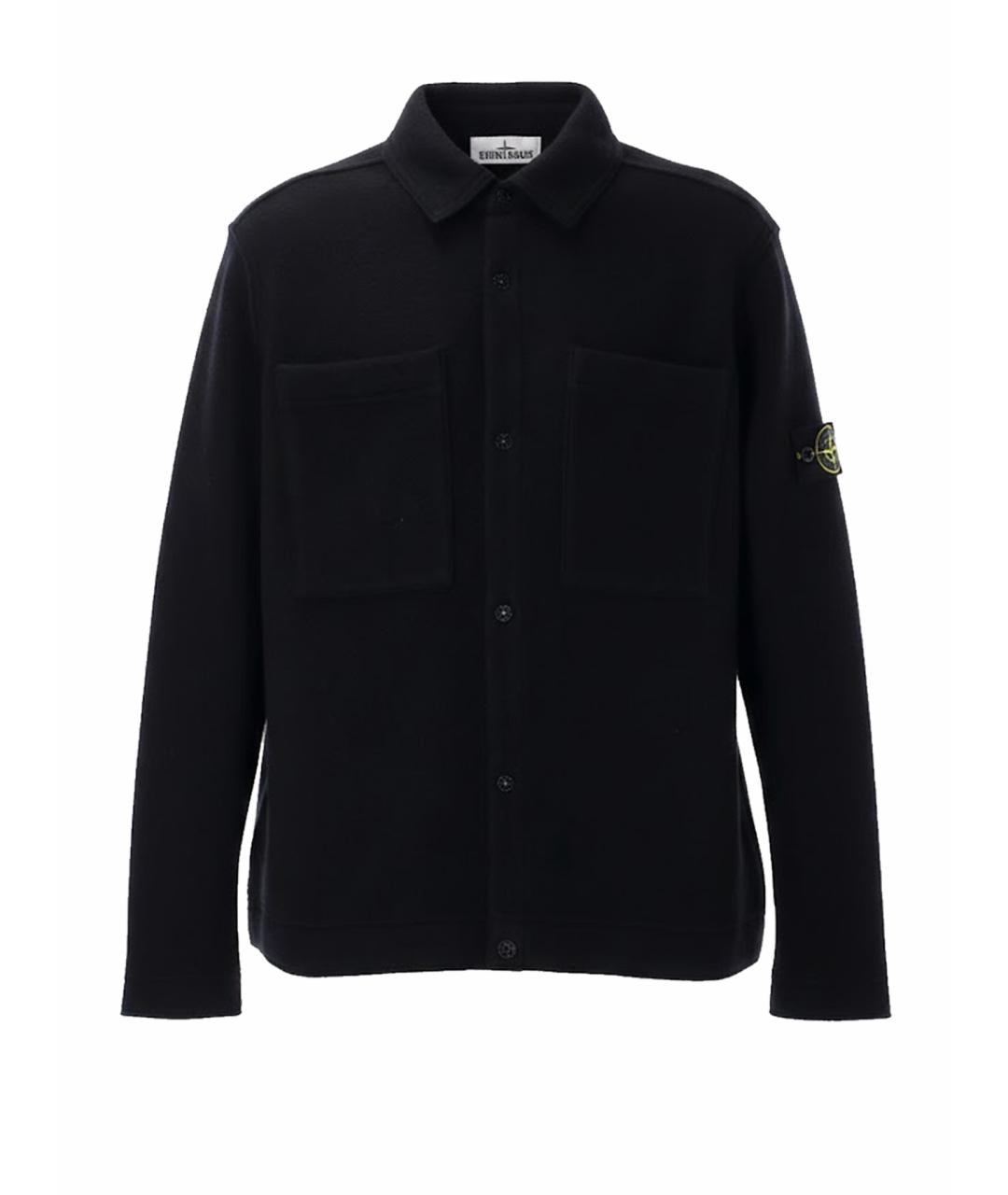 STONE ISLAND Черная шерстяная куртка, фото 1