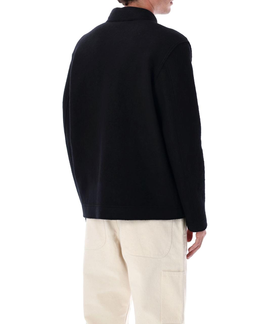 STONE ISLAND Черная шерстяная куртка, фото 2