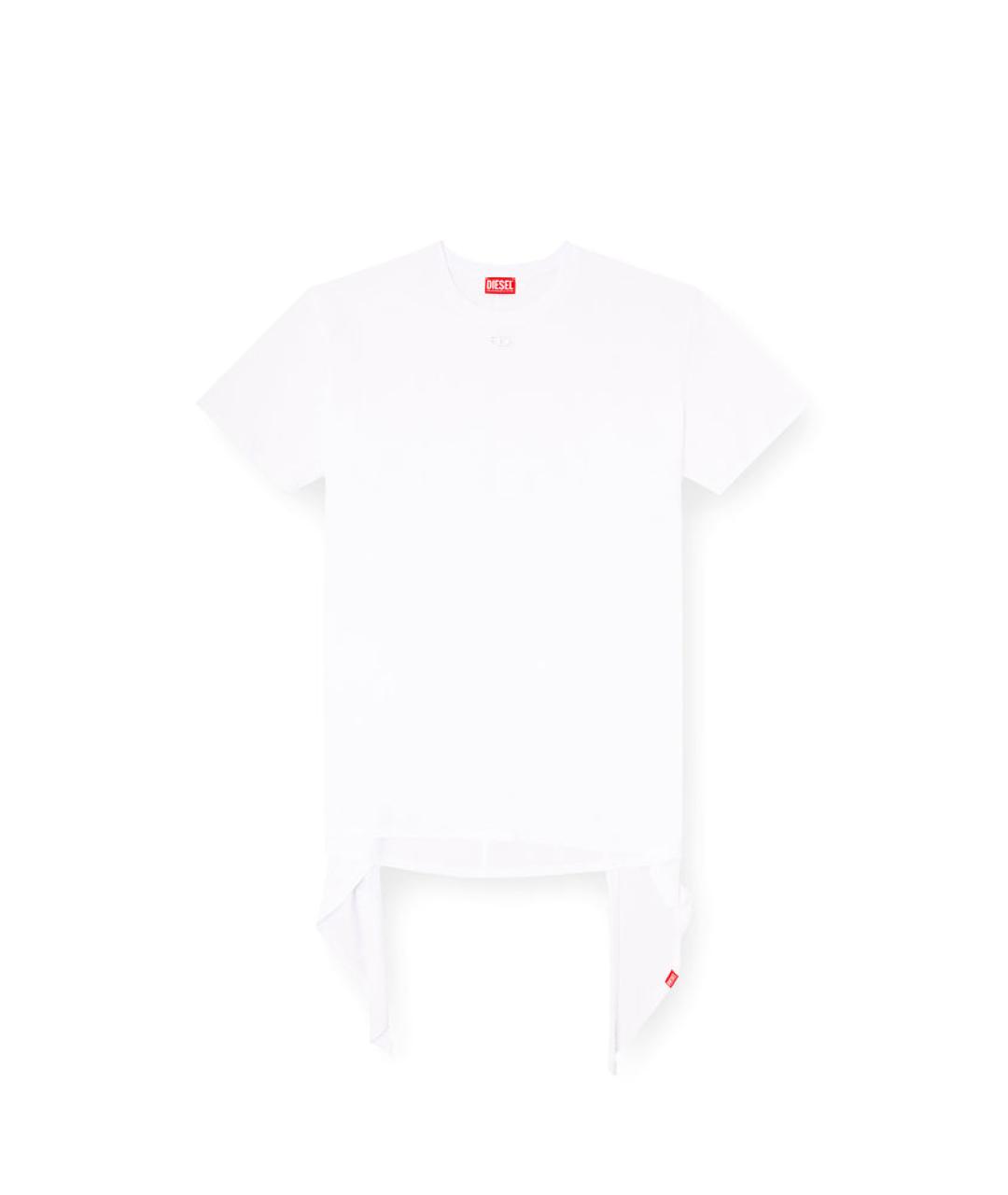 DIESEL Белое хлопковое повседневное платье, фото 1