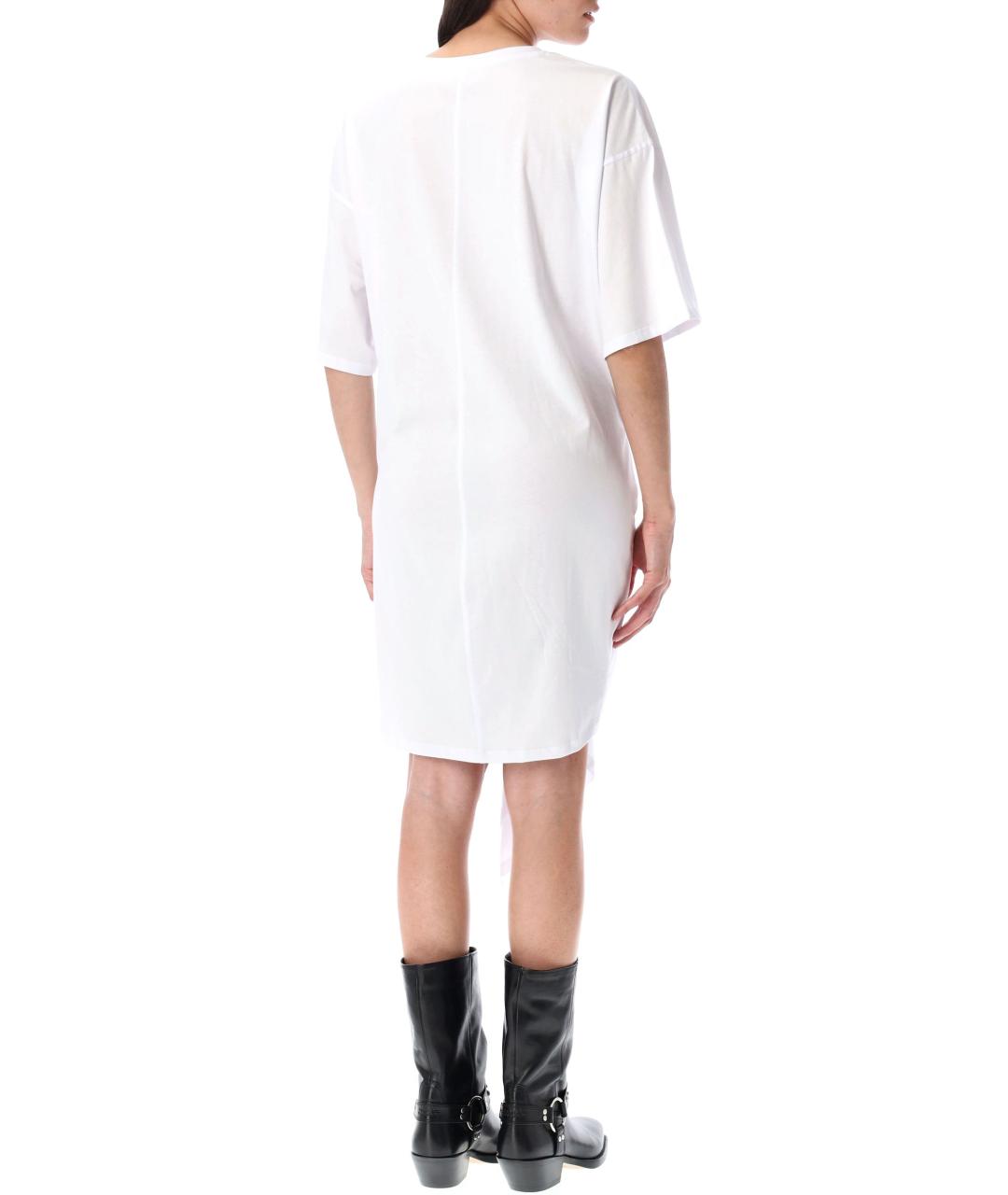 DIESEL Белое хлопковое повседневное платье, фото 3