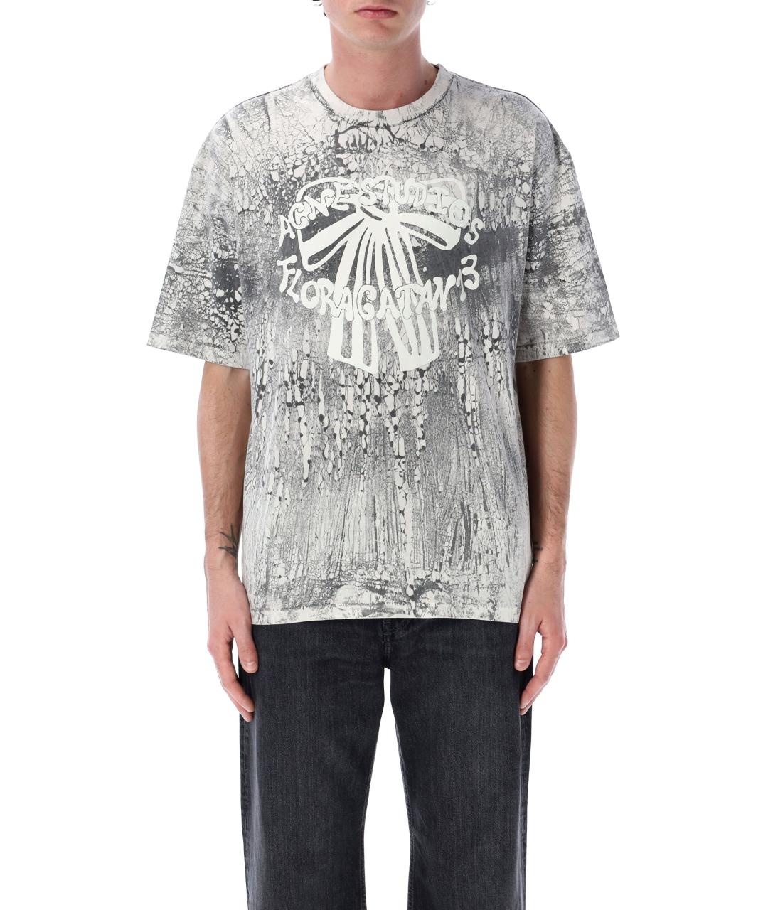 ACNE STUDIOS Серая хлопковая футболка, фото 5