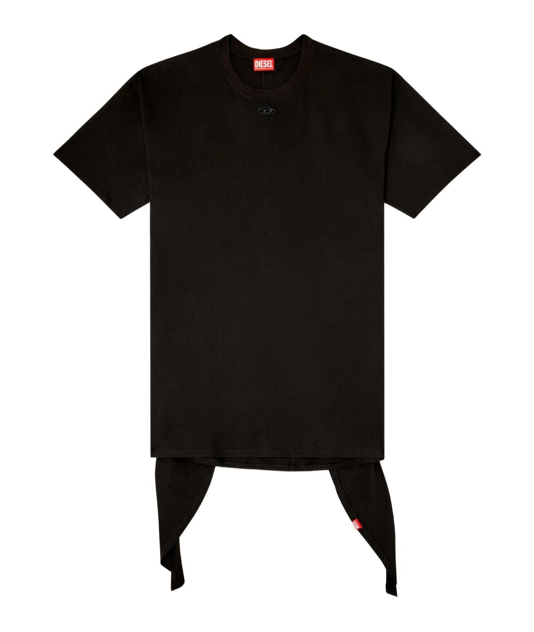 DIESEL Черное хлопковое повседневное платье, фото 1