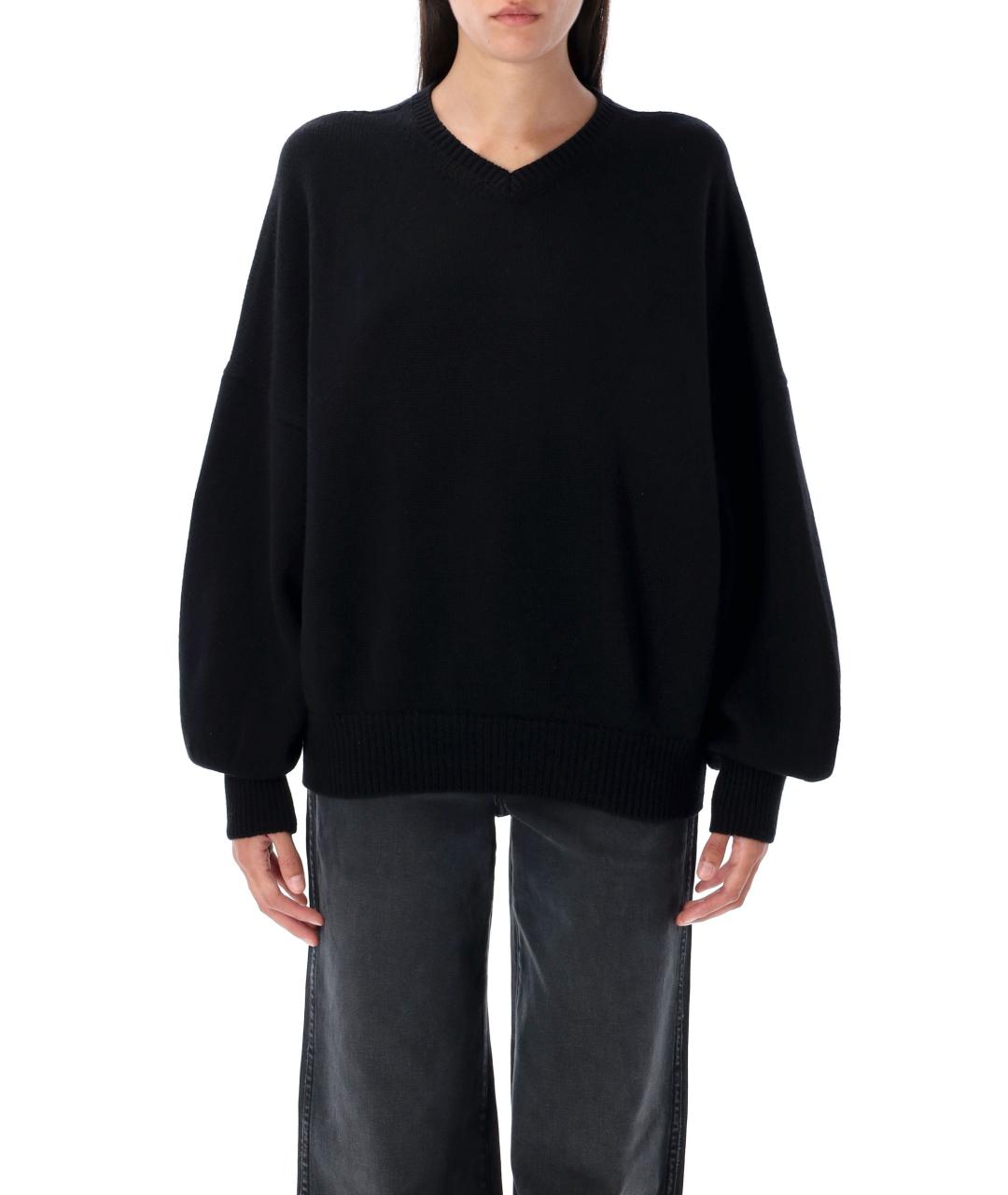 KHAITE Черный кашемировый джемпер / свитер, фото 2