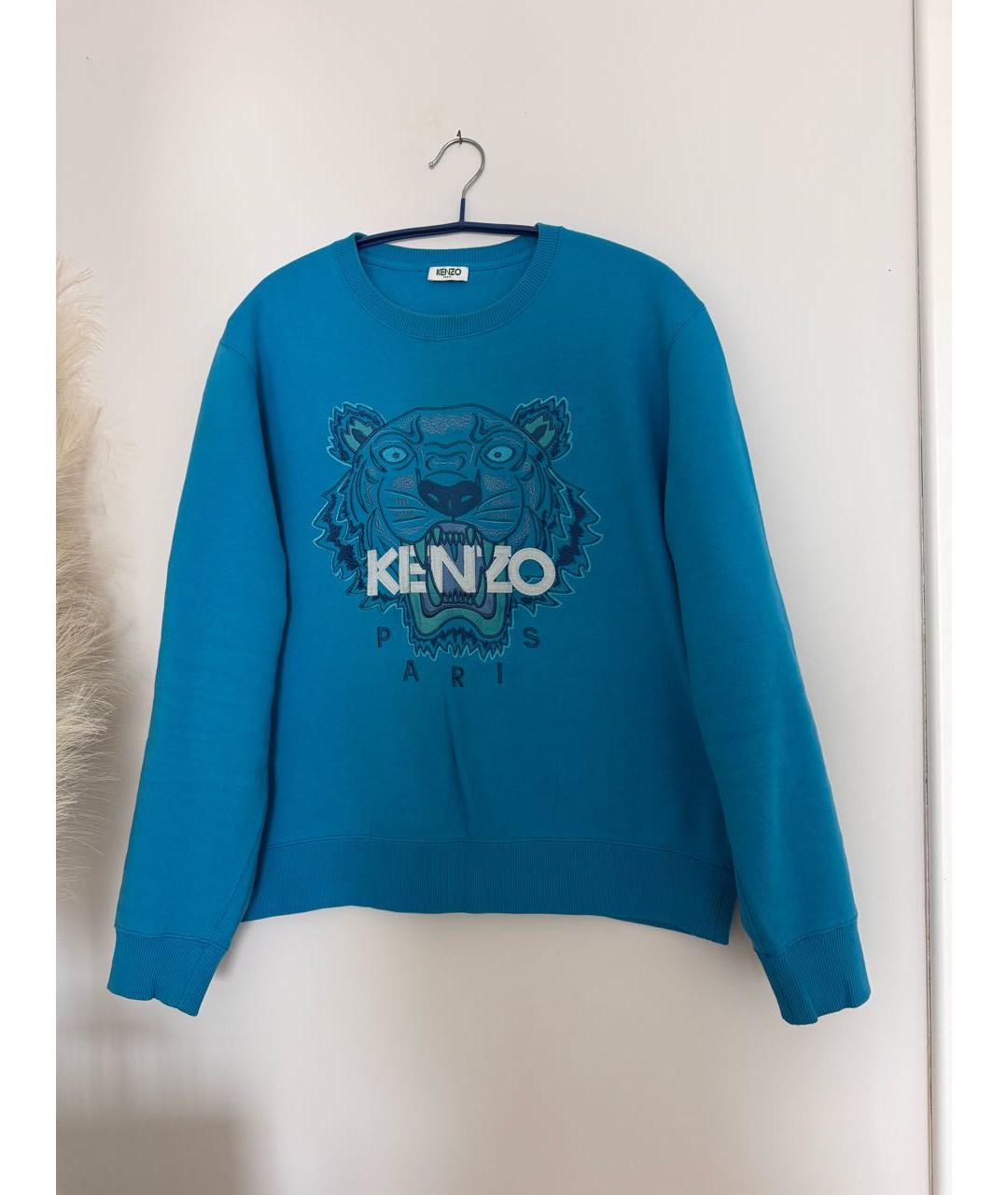 KENZO Голубой хлопковый джемпер / свитер, фото 3