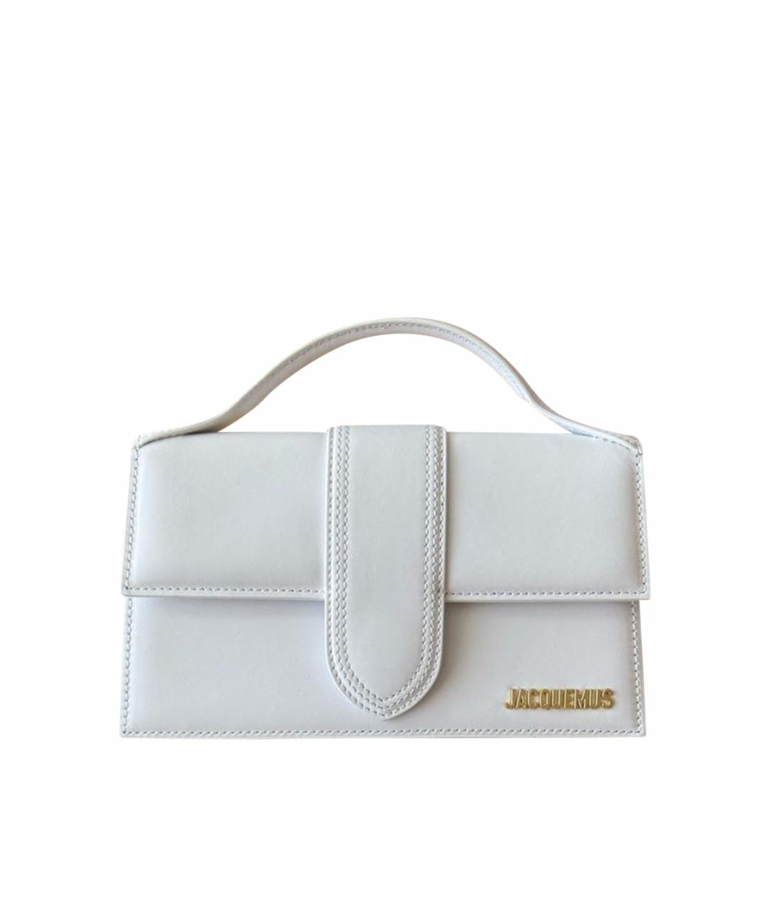JACQUEMUS Белая кожаная сумка через плечо, фото 1