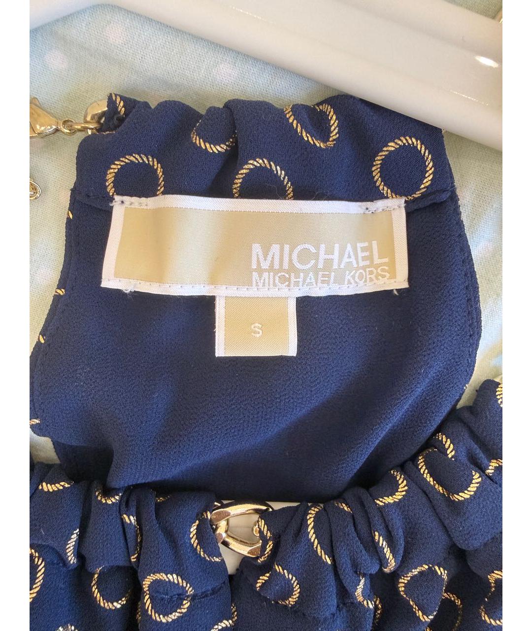 MICHAEL KORS Темно-синий синтетический сарафан, фото 3