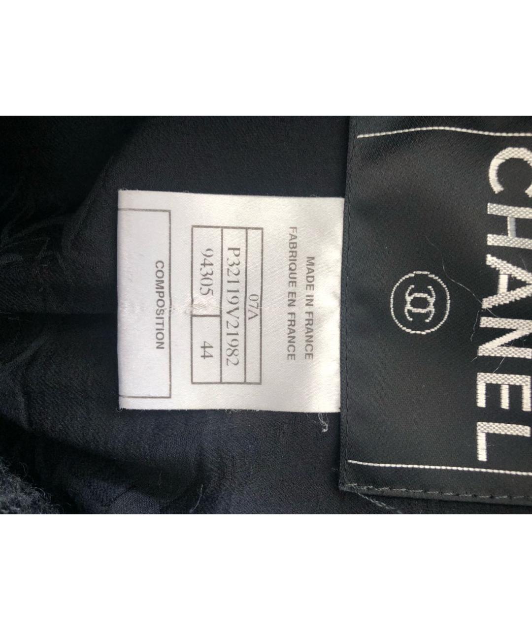 CHANEL Черный твидовый жакет/пиджак, фото 3