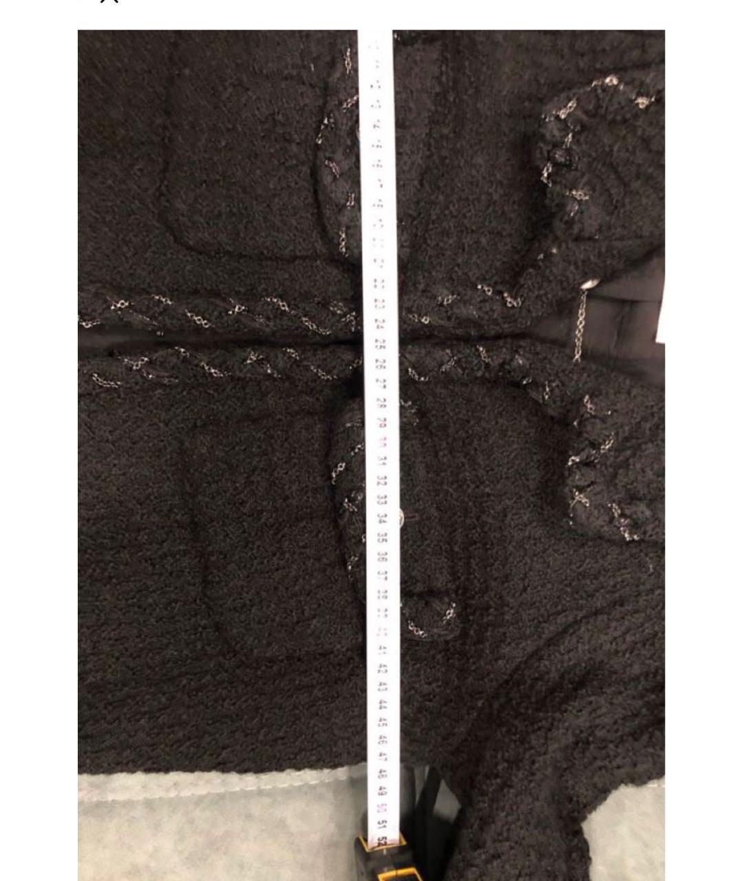 CHANEL Черный твидовый жакет/пиджак, фото 6