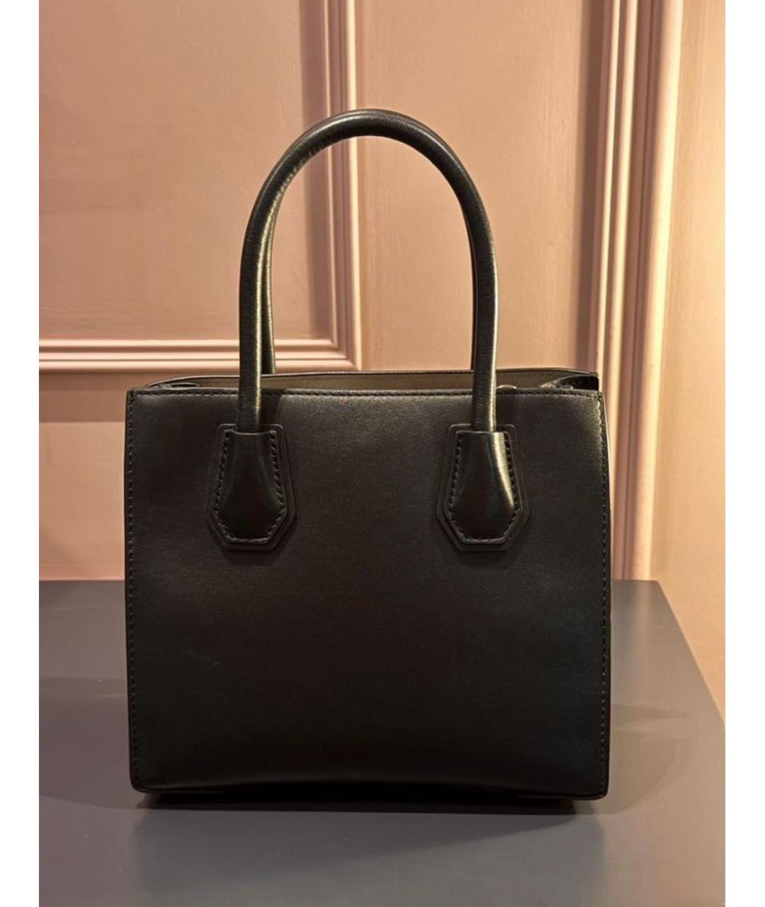 MICHAEL KORS Черная кожаная сумка с короткими ручками, фото 3