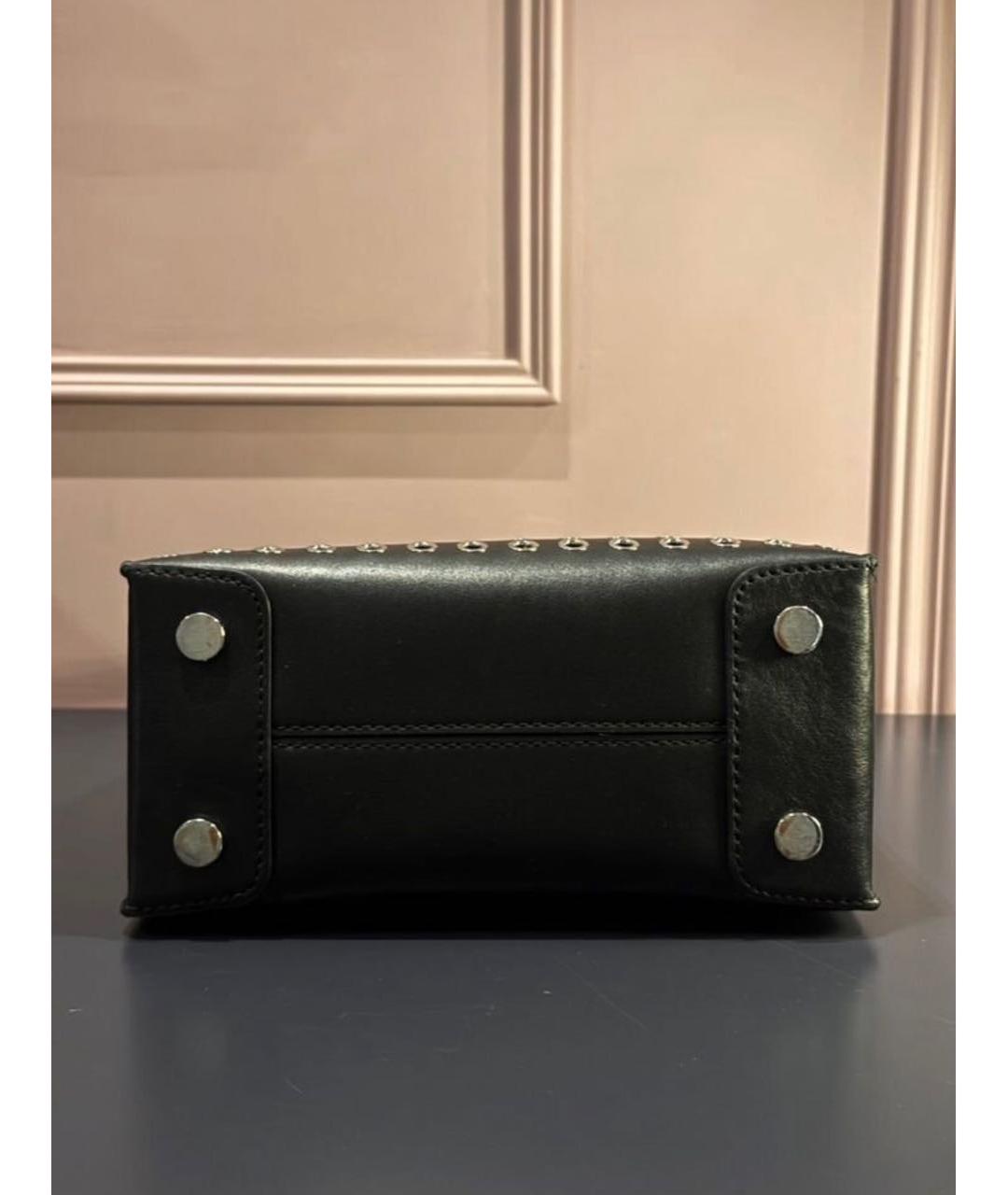 MICHAEL KORS Черная кожаная сумка с короткими ручками, фото 6