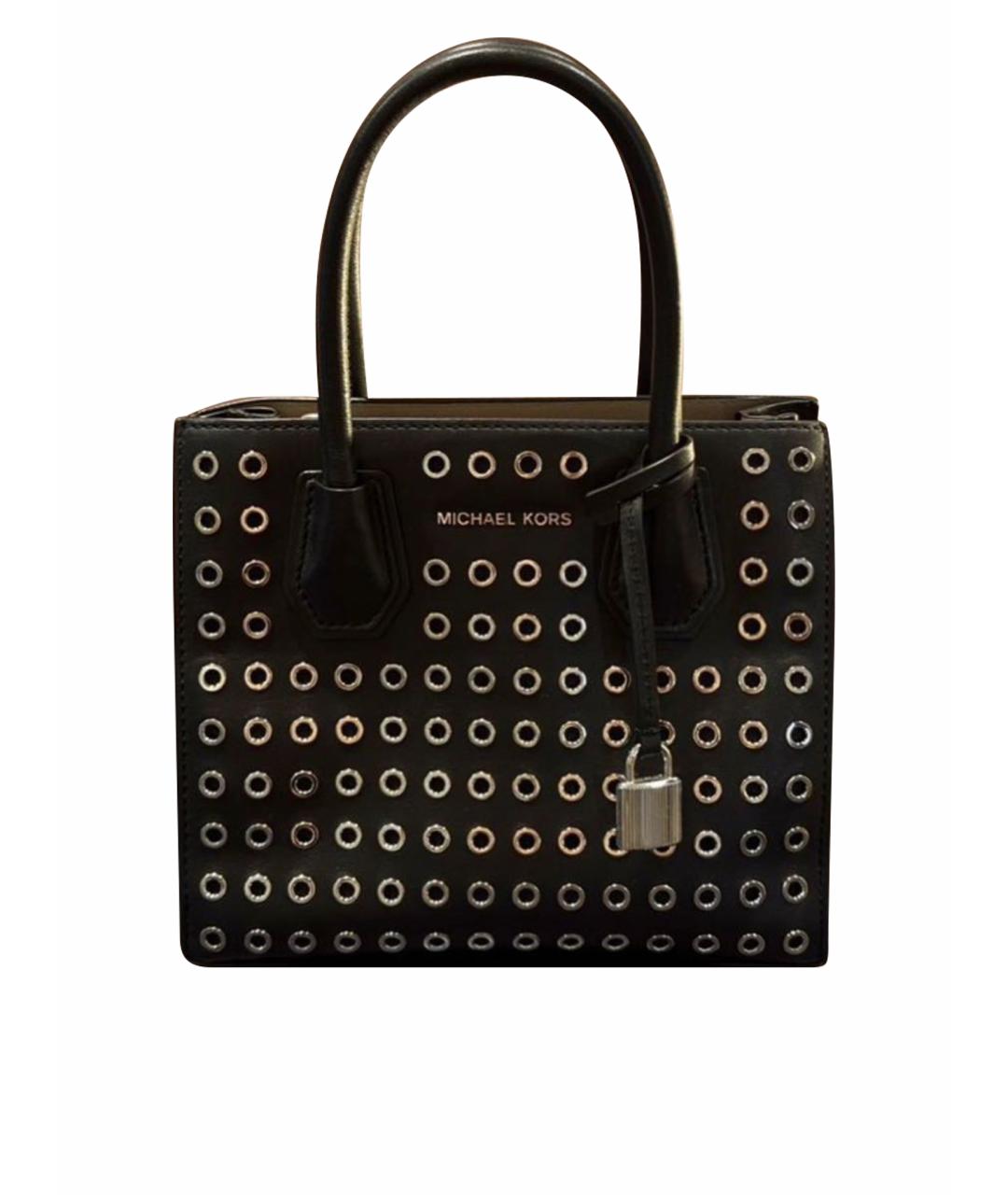 MICHAEL KORS Черная кожаная сумка с короткими ручками, фото 9