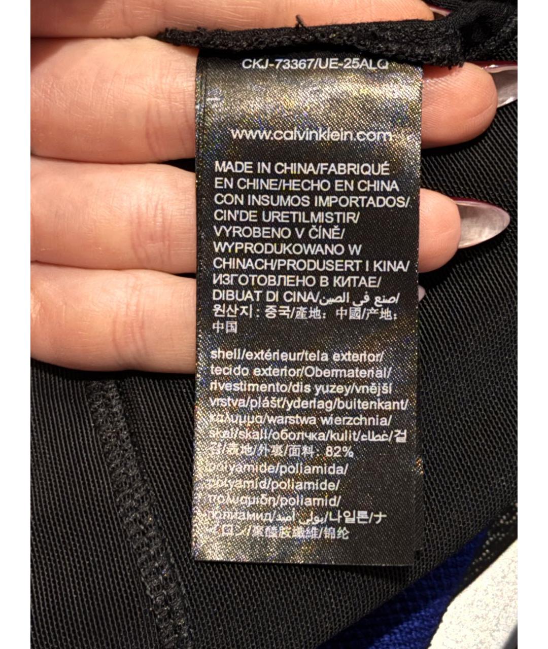 CALVIN KLEIN Черное вискозное коктейльное платье, фото 4