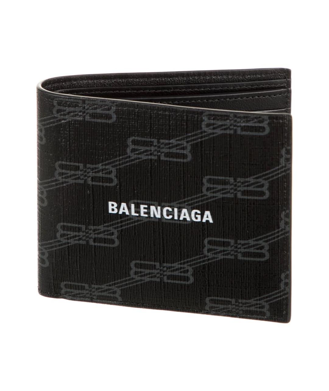 BALENCIAGA Черный кожаный кошелек, фото 1