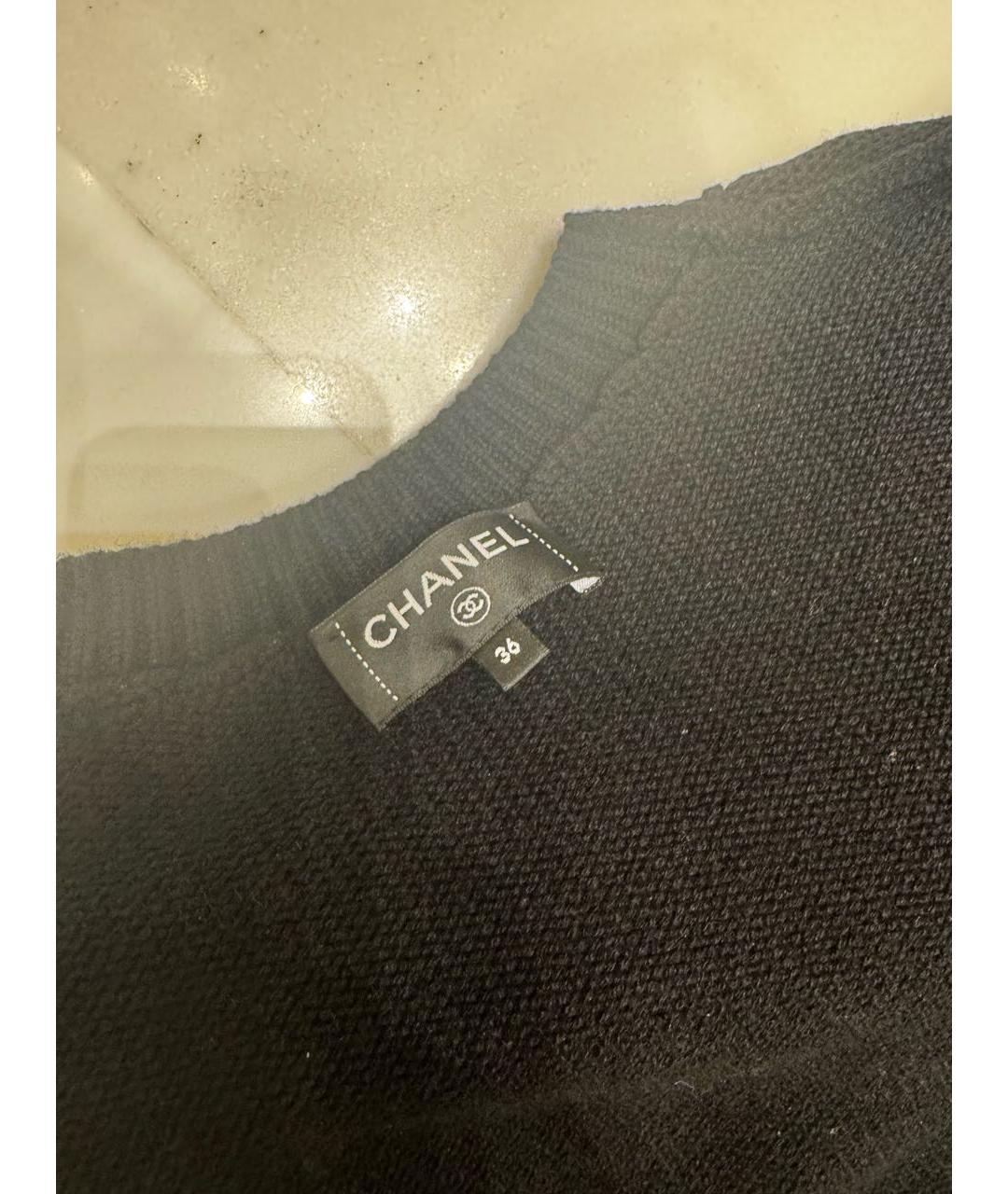 CHANEL Черное кашемировое платье, фото 3