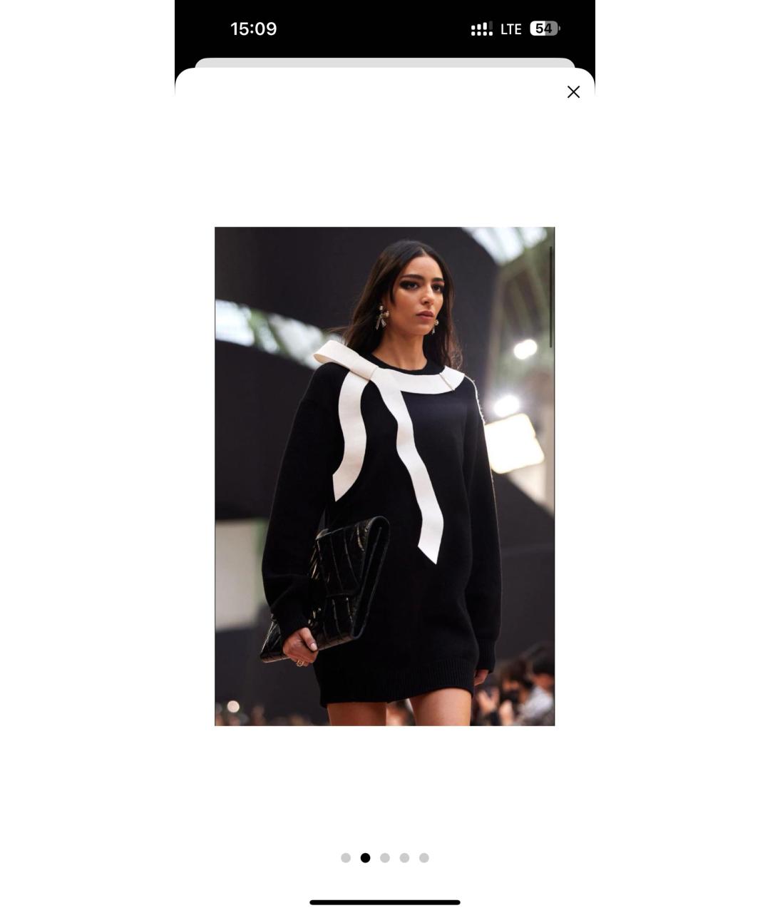 CHANEL Черное кашемировое платье, фото 6