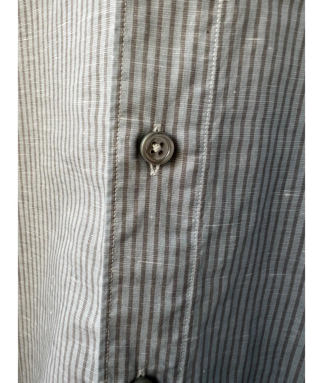 ERMENEGILDO ZEGNA XXX Голубая хлопковая классическая рубашка, фото 2