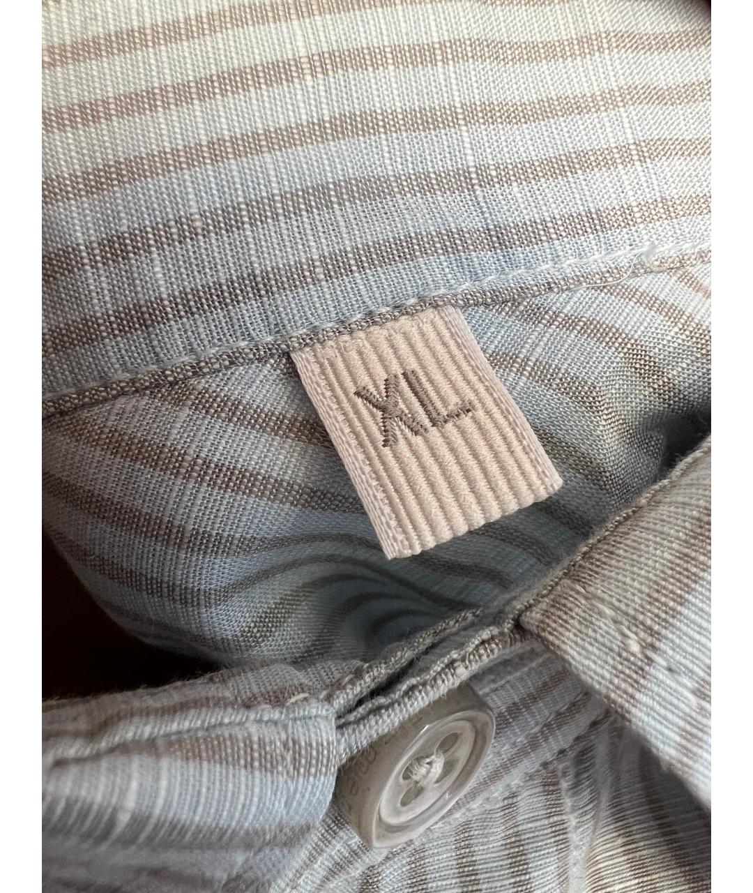 ERMENEGILDO ZEGNA XXX Голубая хлопковая классическая рубашка, фото 6