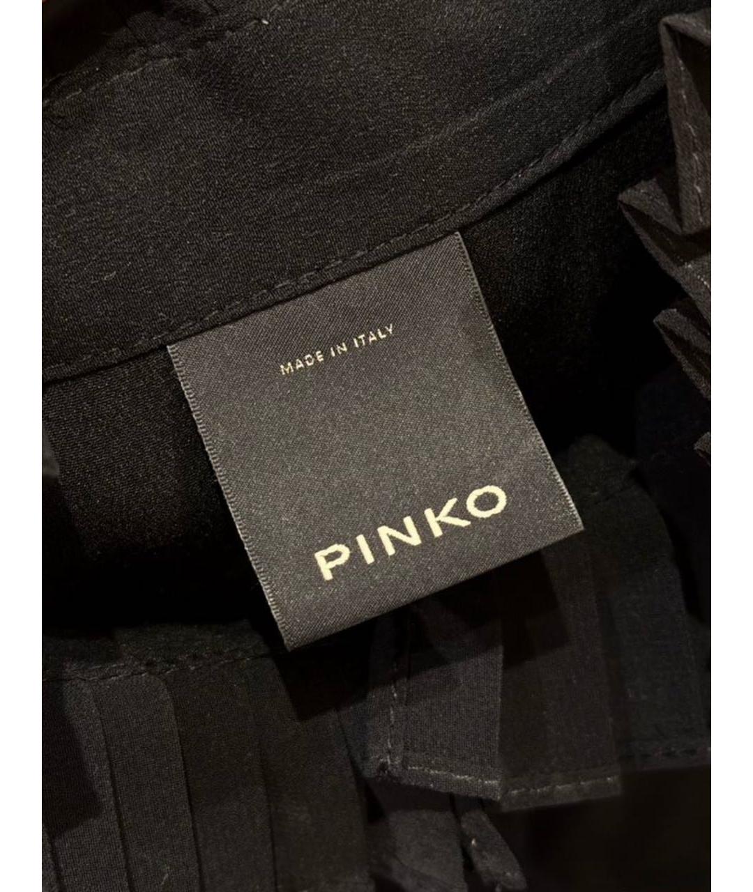 PINKO Черное вискозное коктейльное платье, фото 3