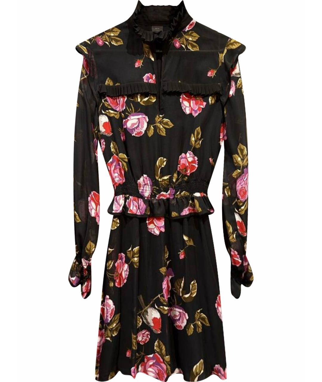 PINKO Черное вискозное коктейльное платье, фото 1