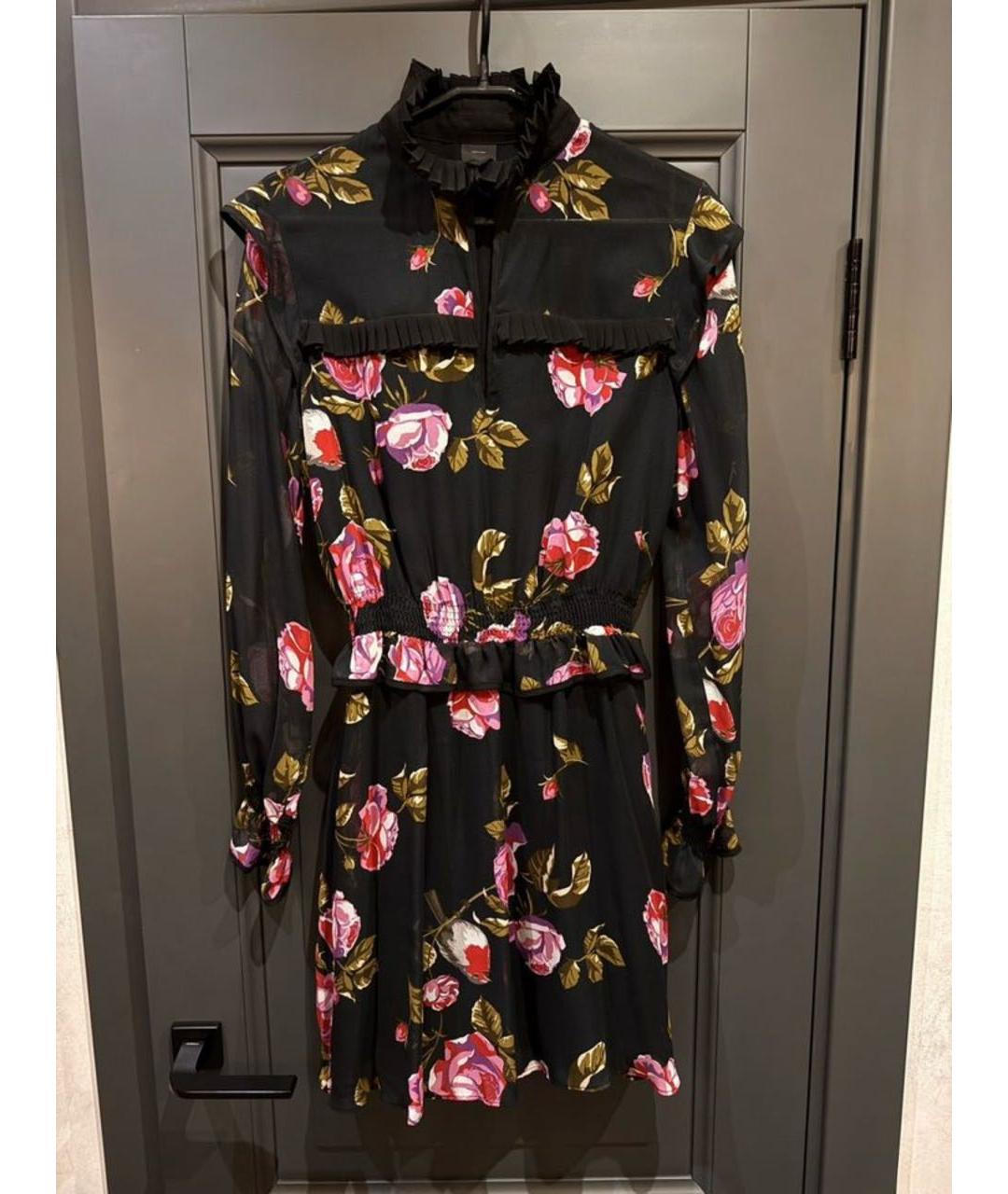 PINKO Черное вискозное коктейльное платье, фото 6