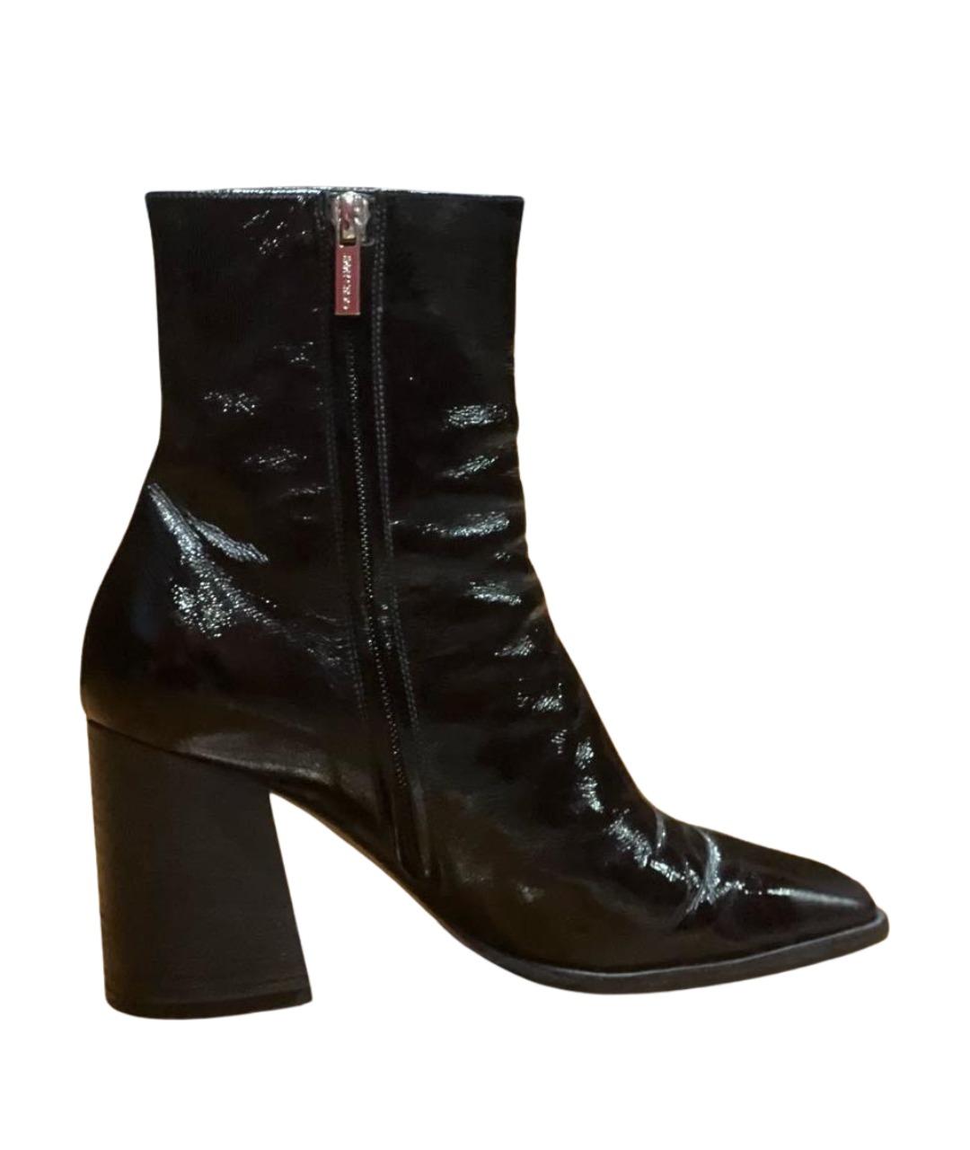 JIMMY CHOO Черные ботильоны из лакированной кожи, фото 1