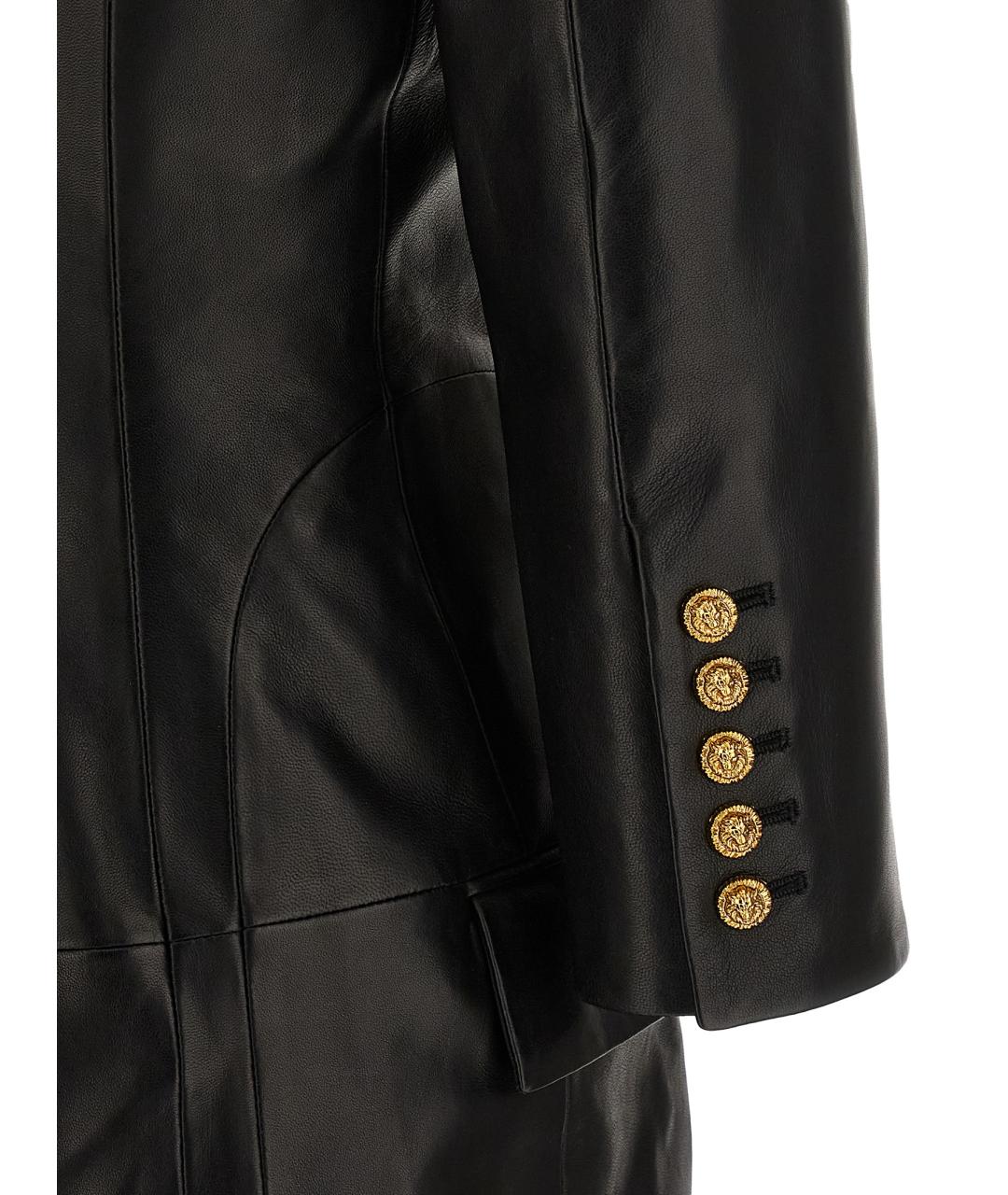 BALMAIN Черное кожаное платье, фото 4