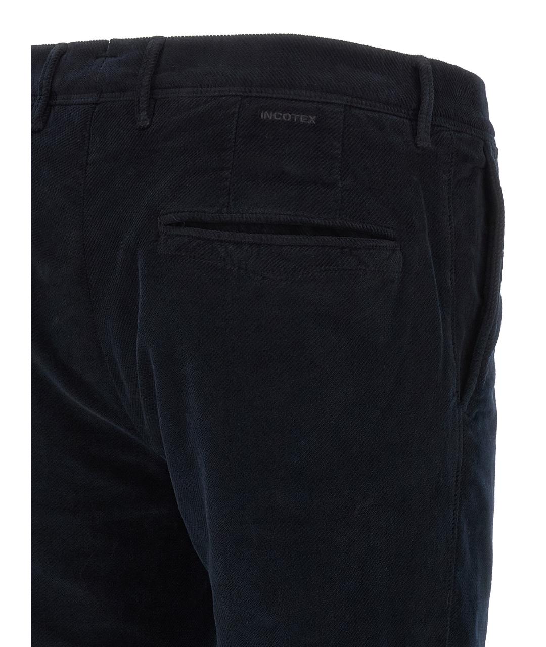 INCOTEX Синие хлопковые повседневные брюки, фото 4