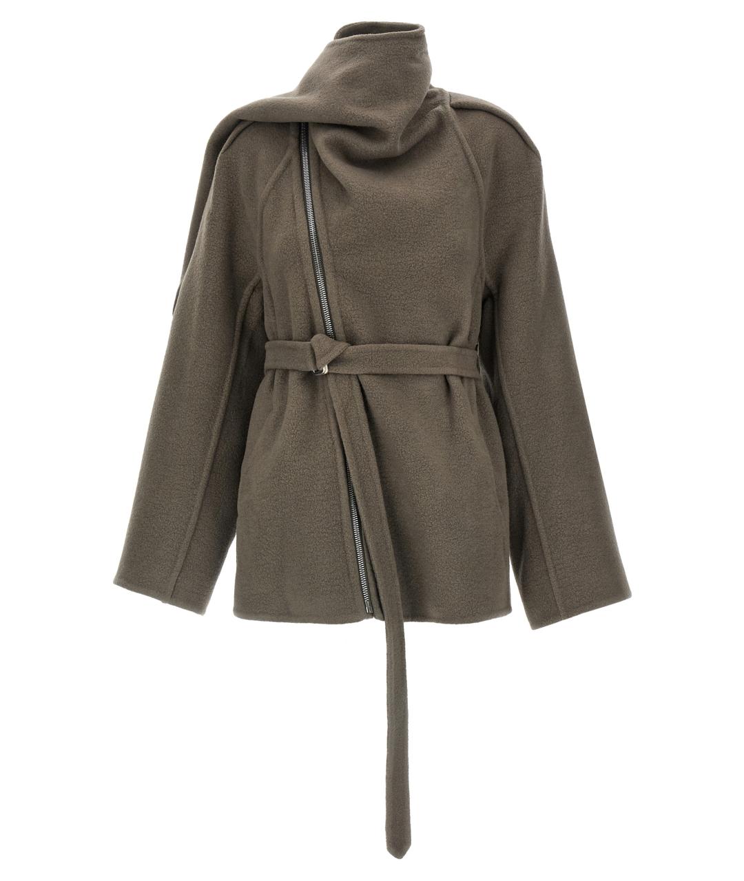 RICK OWENS Серое шерстяное пальто, фото 1