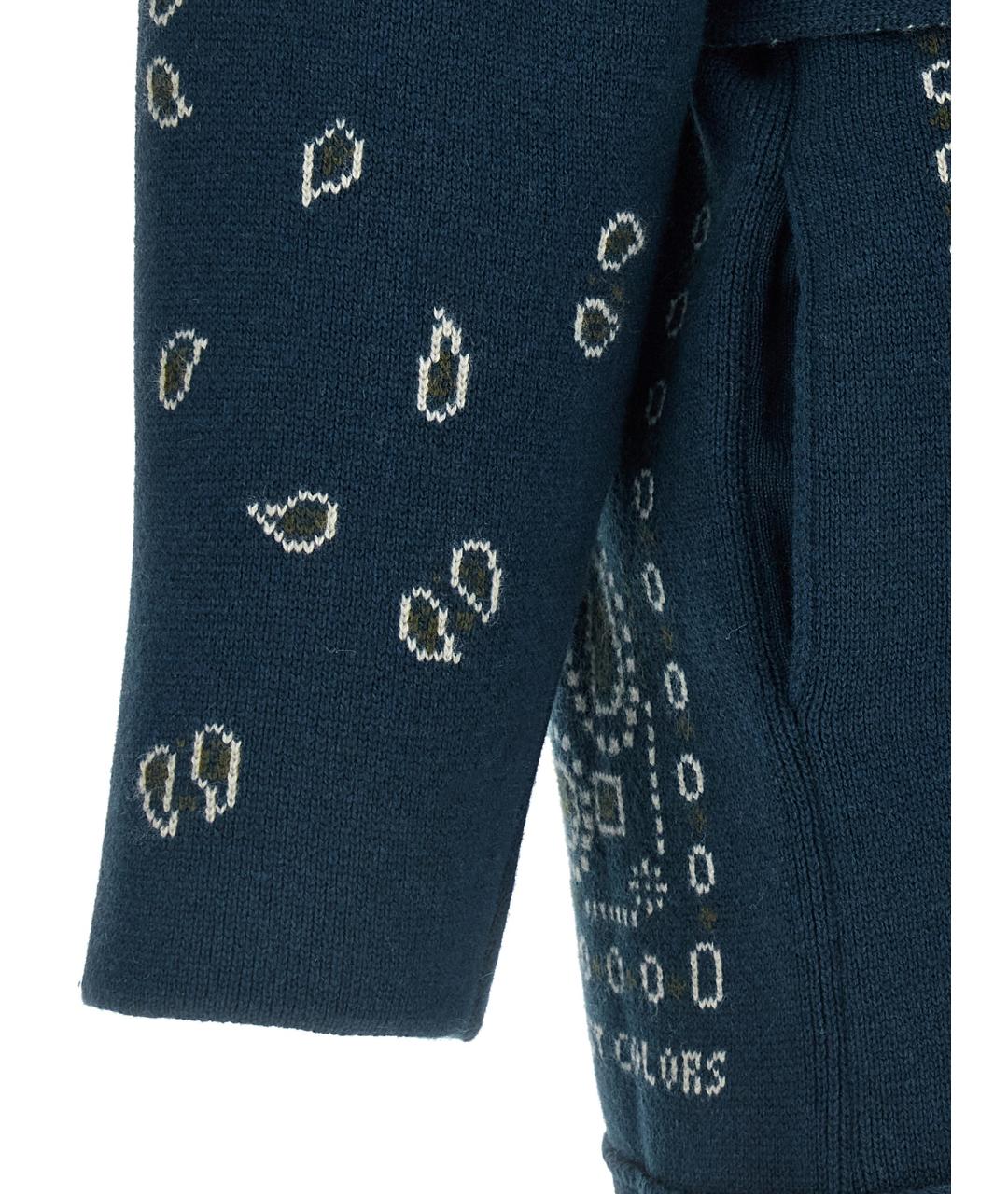 ALANUI Синий кашемировый кардиган, фото 4