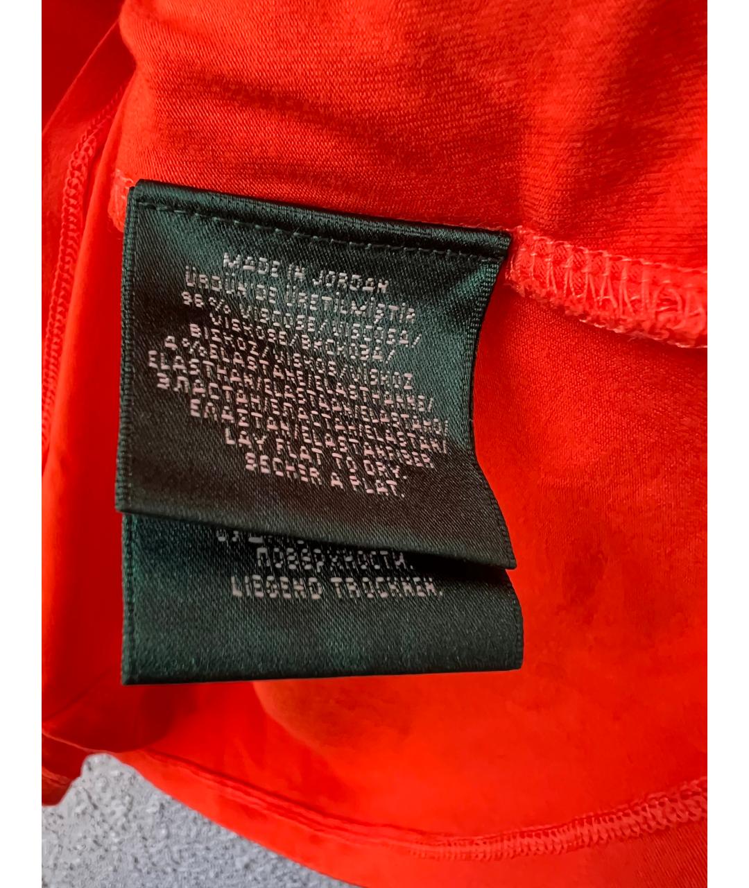 RALPH LAUREN Оранжевая вискозная водолазка, фото 4