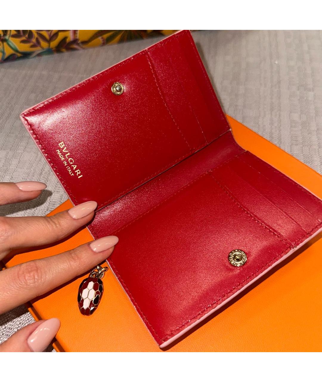BVLGARI Серебрянный кошелек из экзотической кожи, фото 5