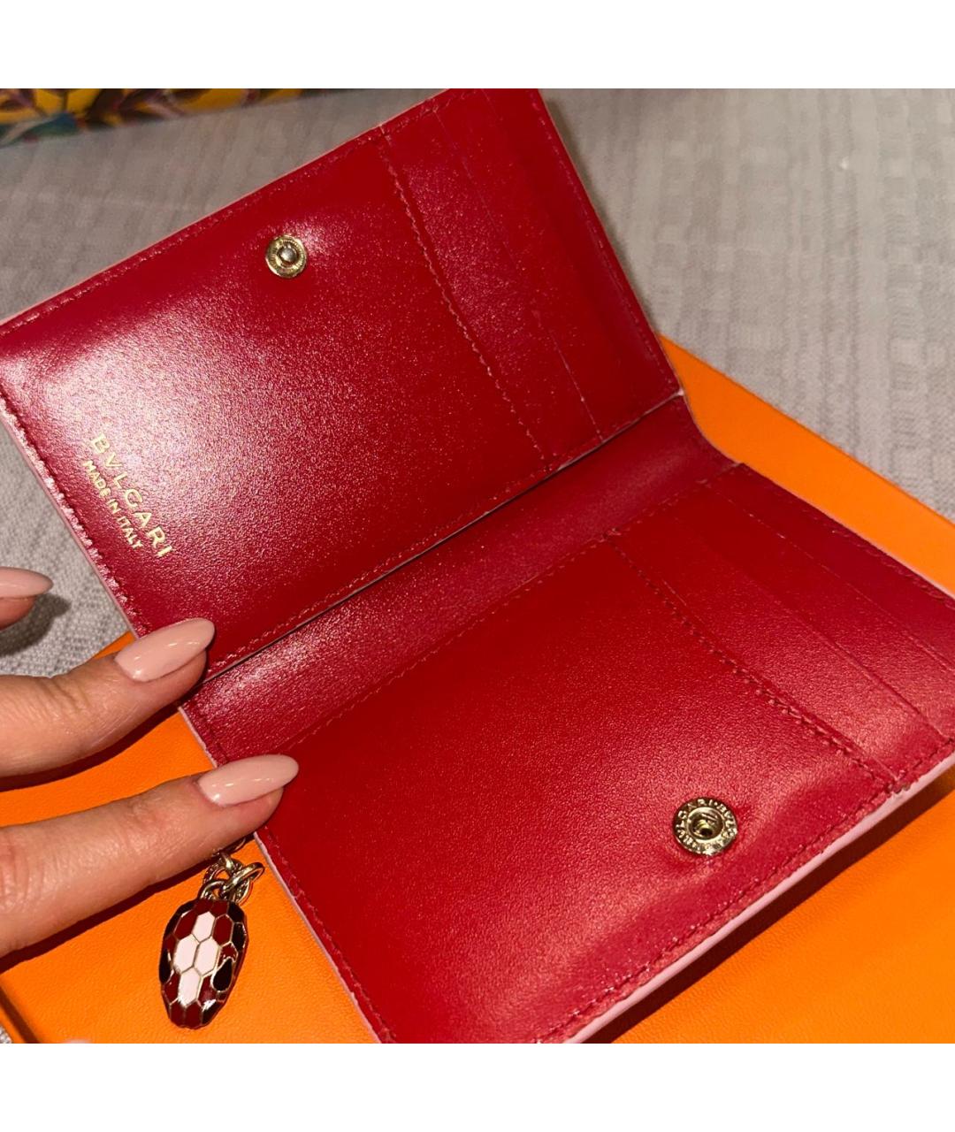 BVLGARI Серебрянный кошелек из экзотической кожи, фото 4