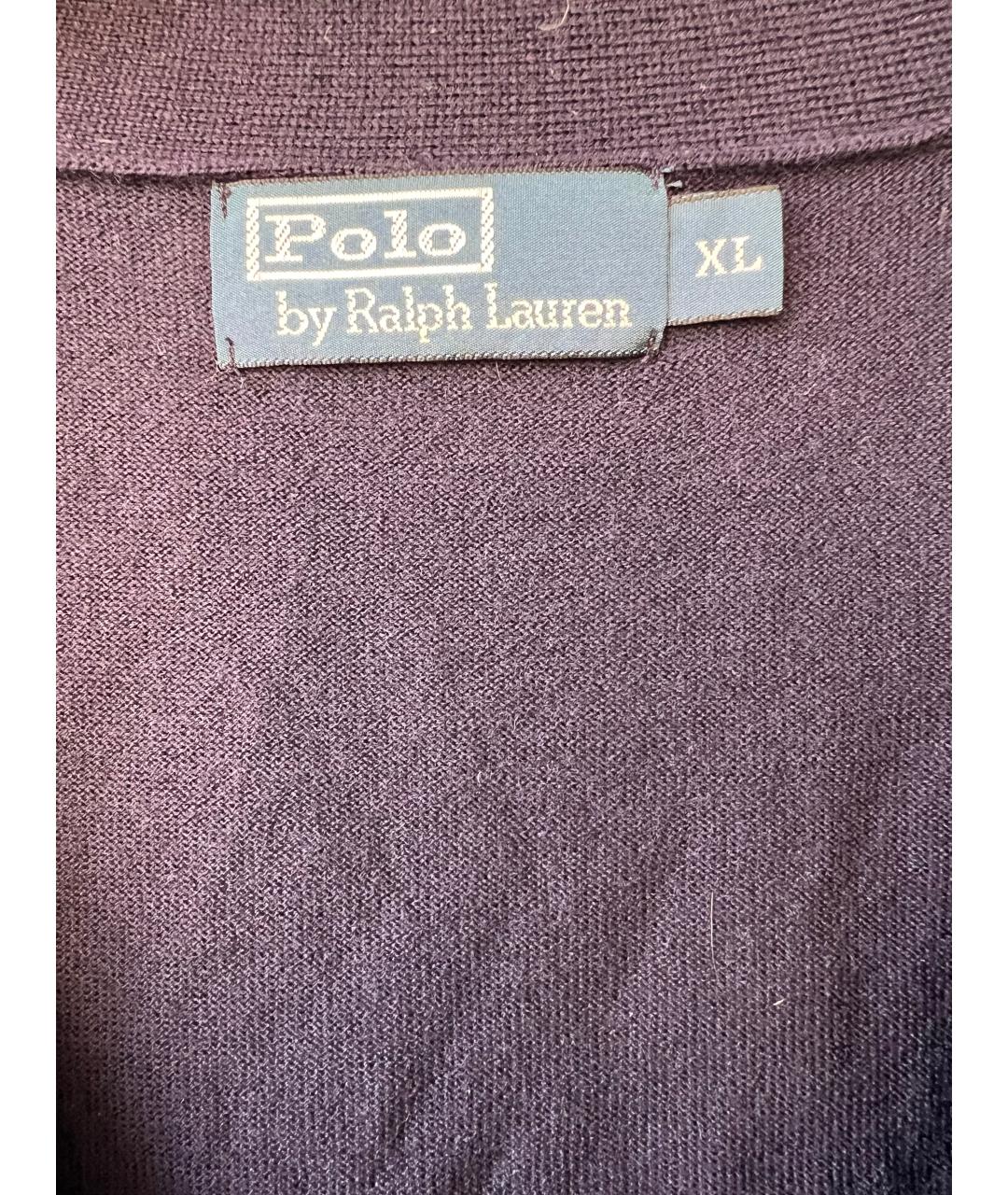 POLO RALPH LAUREN Темно-синий шерстяной кардиган, фото 2