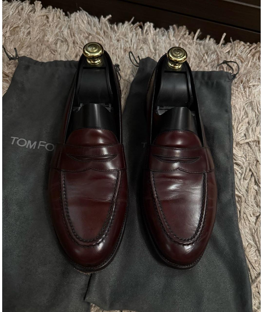 TOM FORD Коричневые кожаные лоферы, фото 6
