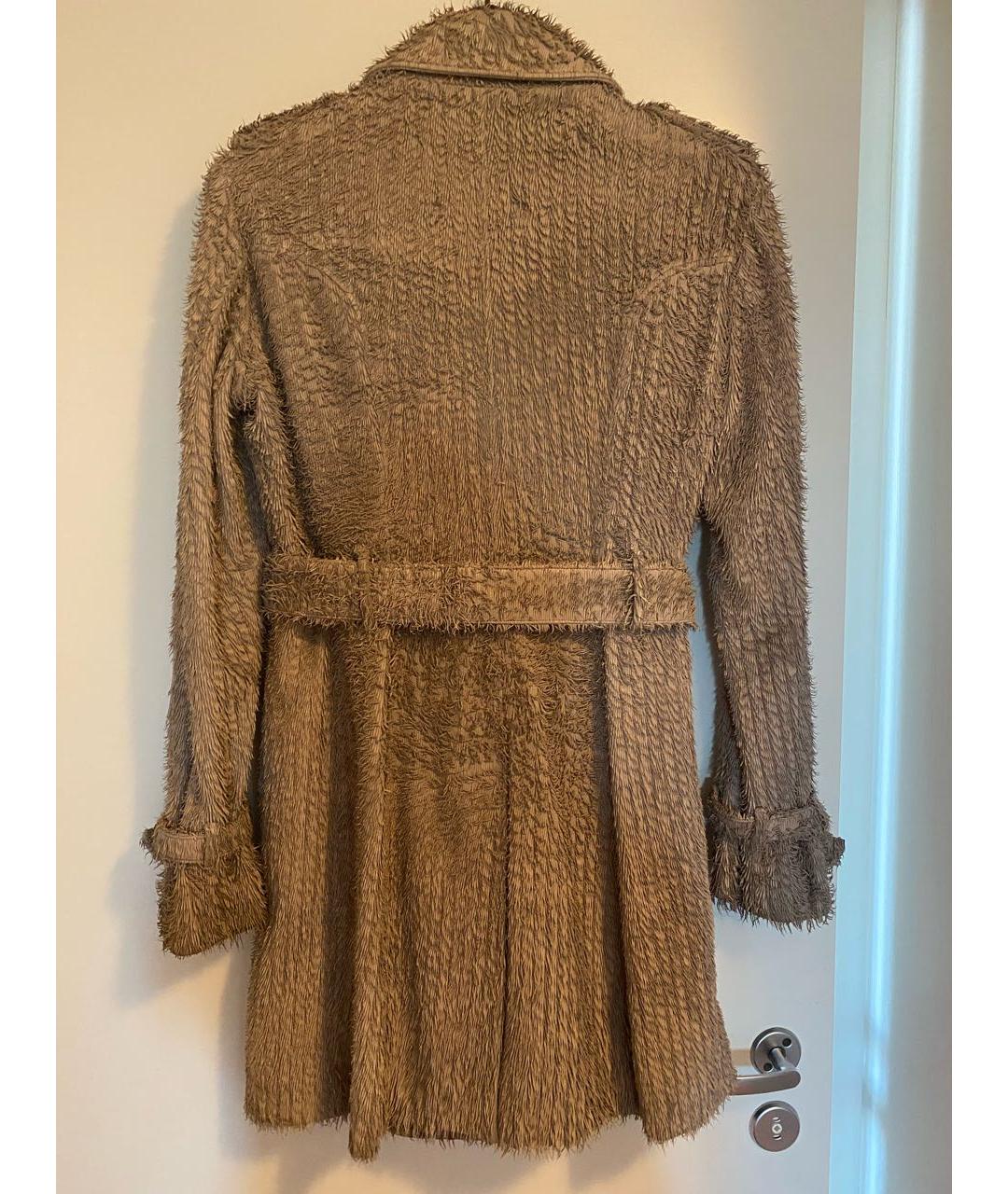 BURBERRY Бежевое кожаное пальто, фото 2