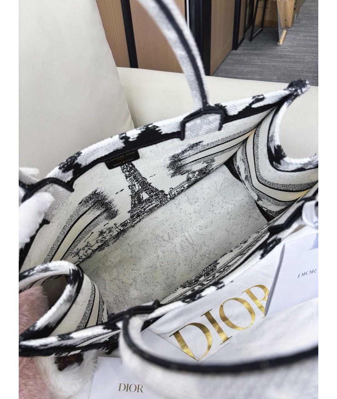 CHRISTIAN DIOR Белая сумка тоут, фото 6