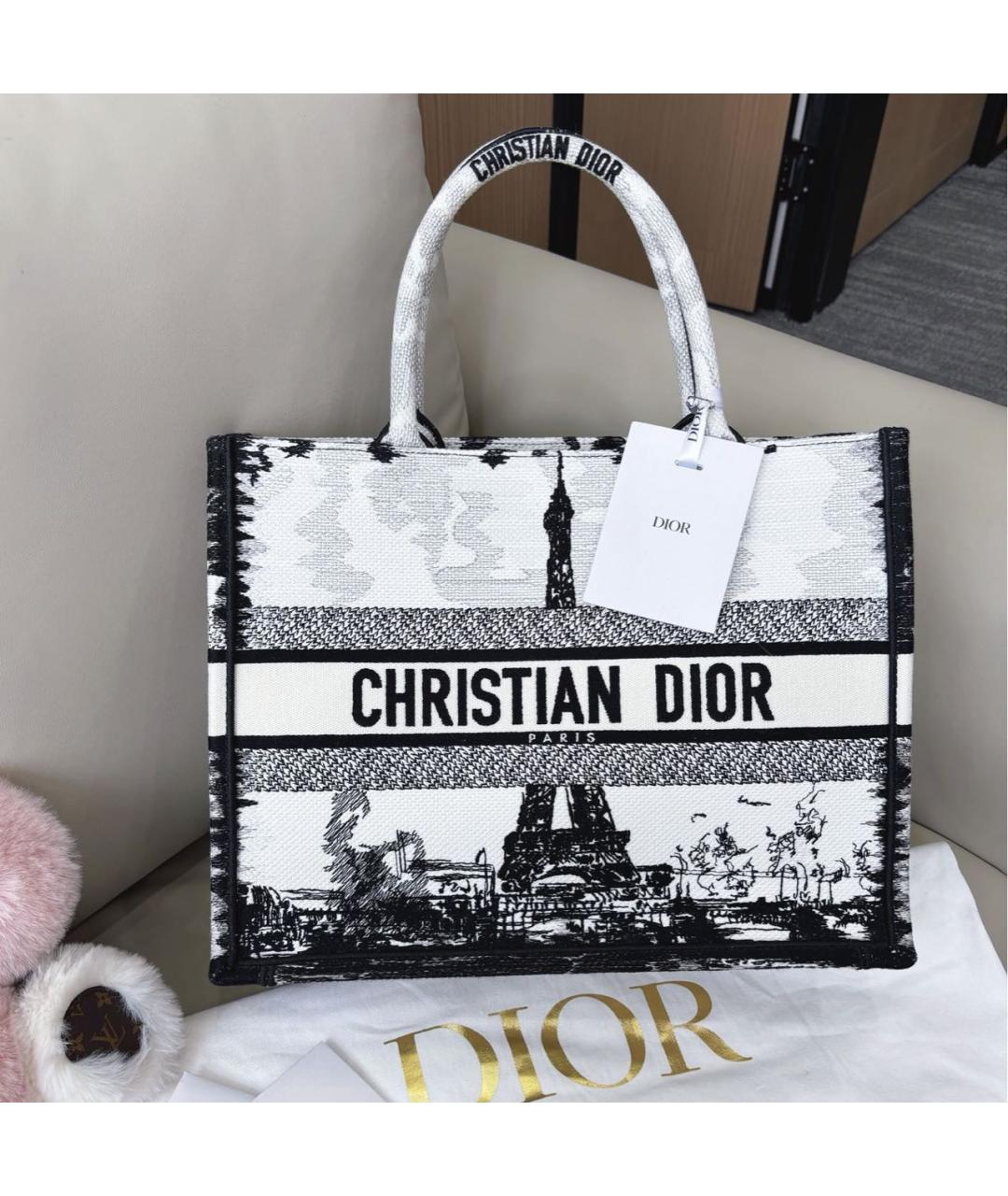 CHRISTIAN DIOR Белая сумка тоут, фото 2