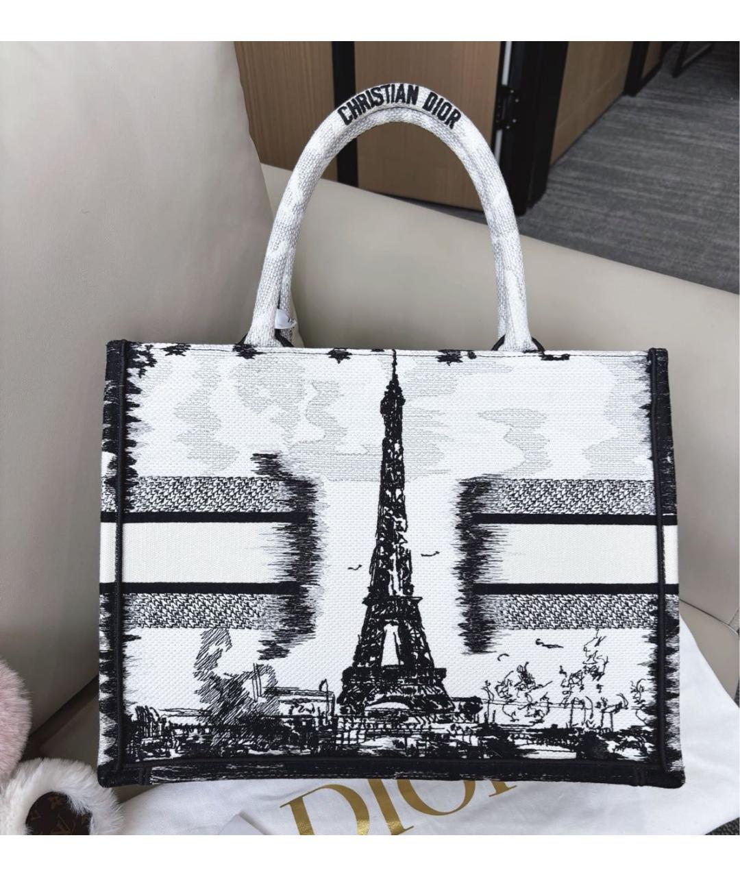 CHRISTIAN DIOR Белая сумка тоут, фото 3