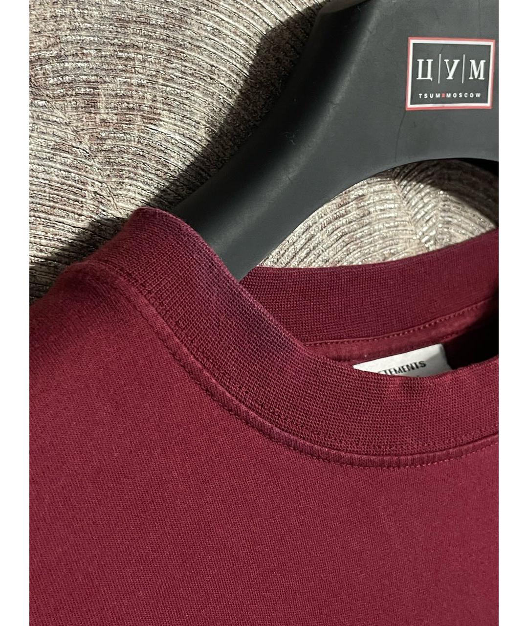 VETEMENTS Красная хлопковая футболка, фото 5