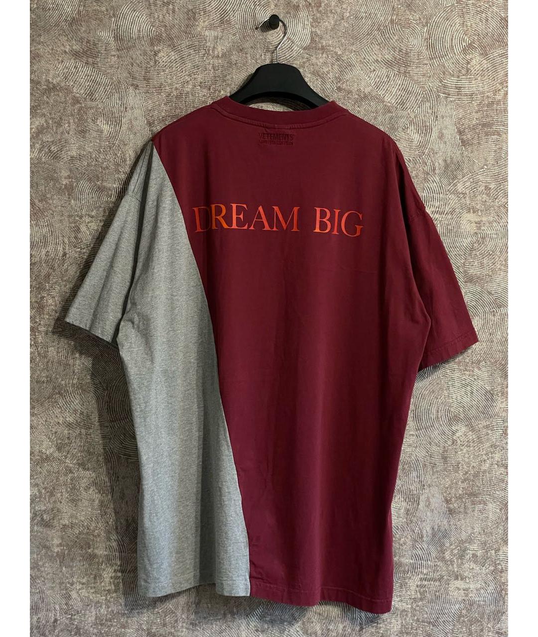 VETEMENTS Красная хлопковая футболка, фото 2