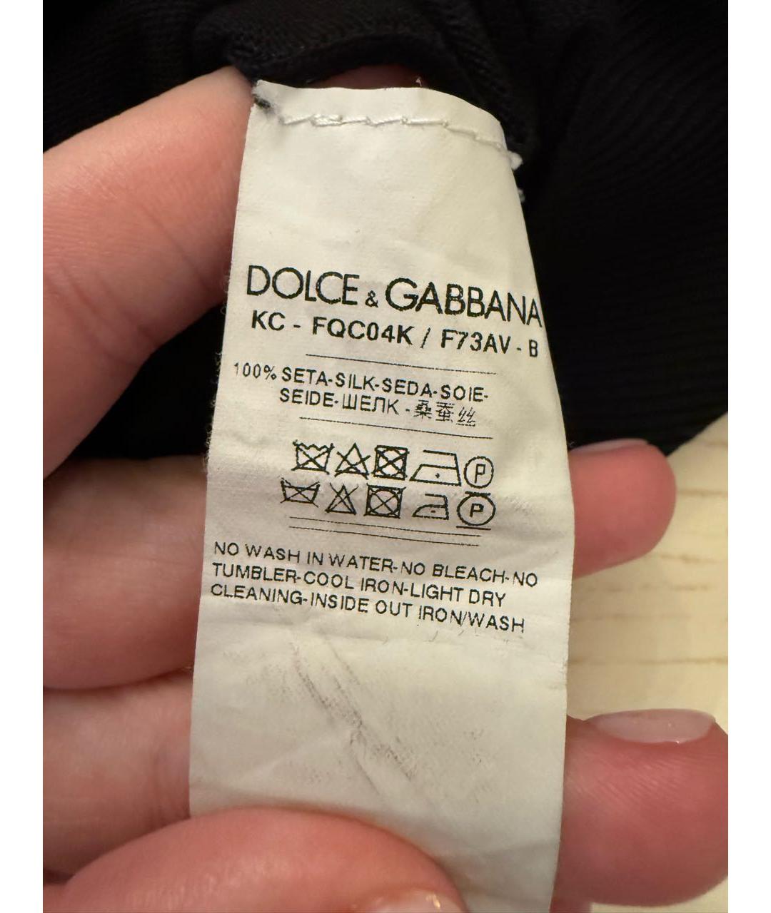DOLCE&GABBANA Черный шелковый кардиган, фото 5