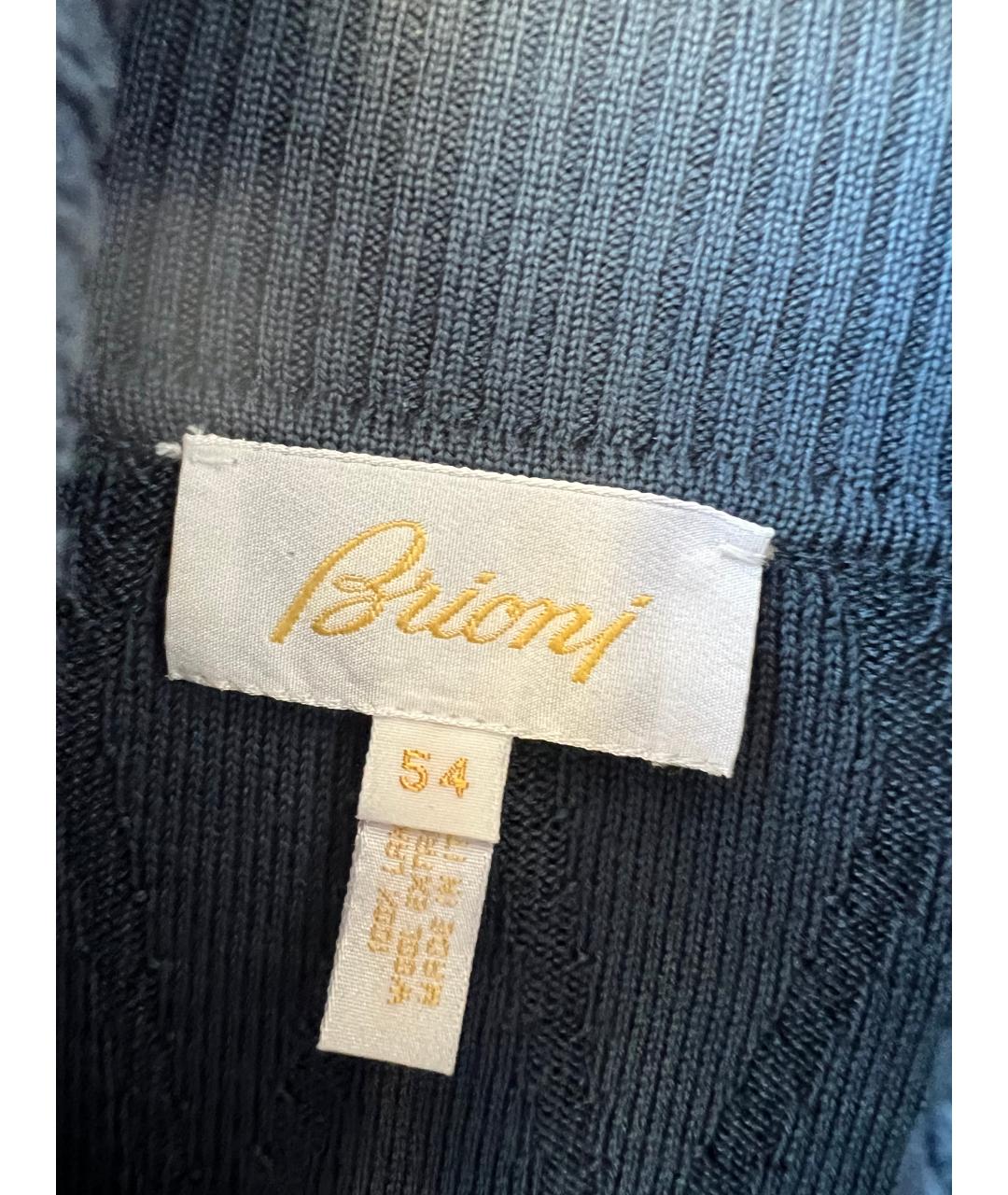 BRIONI Темно-синяя шерстяная водолазка, фото 2