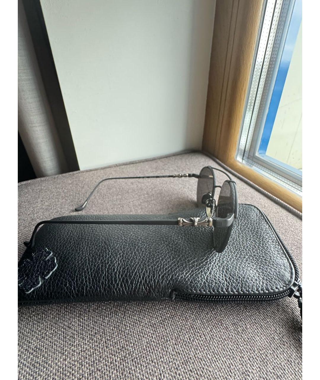 CHROME HEARTS Черные металлические солнцезащитные очки, фото 2