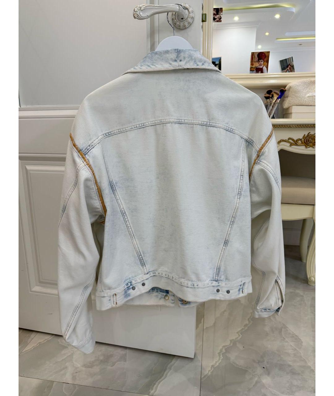 MM6 MAISON MARGIELA Голубая деним куртка, фото 4