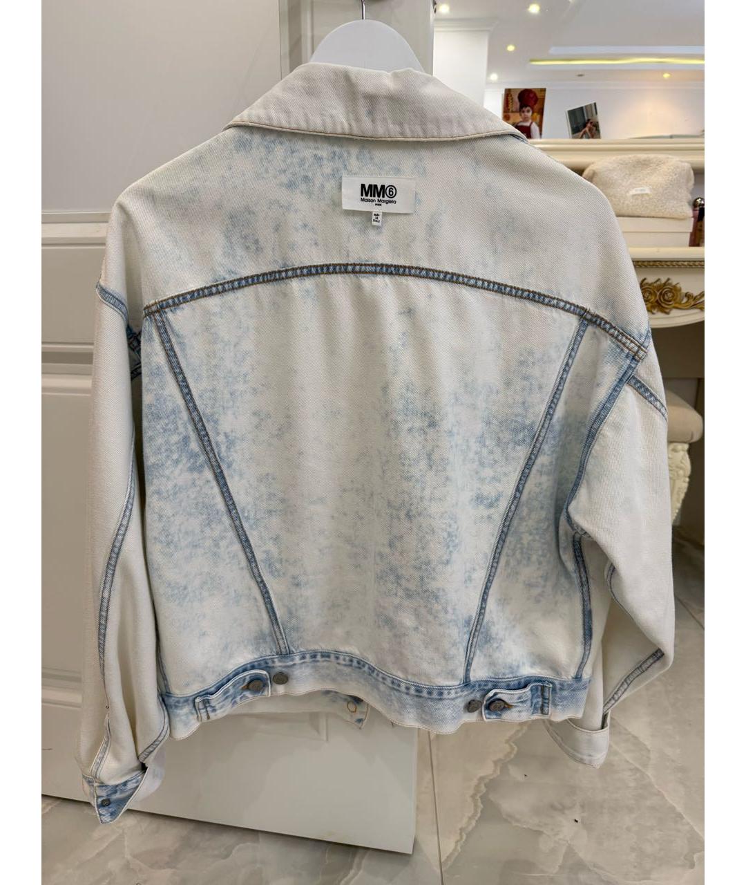 MM6 MAISON MARGIELA Голубая деним куртка, фото 2