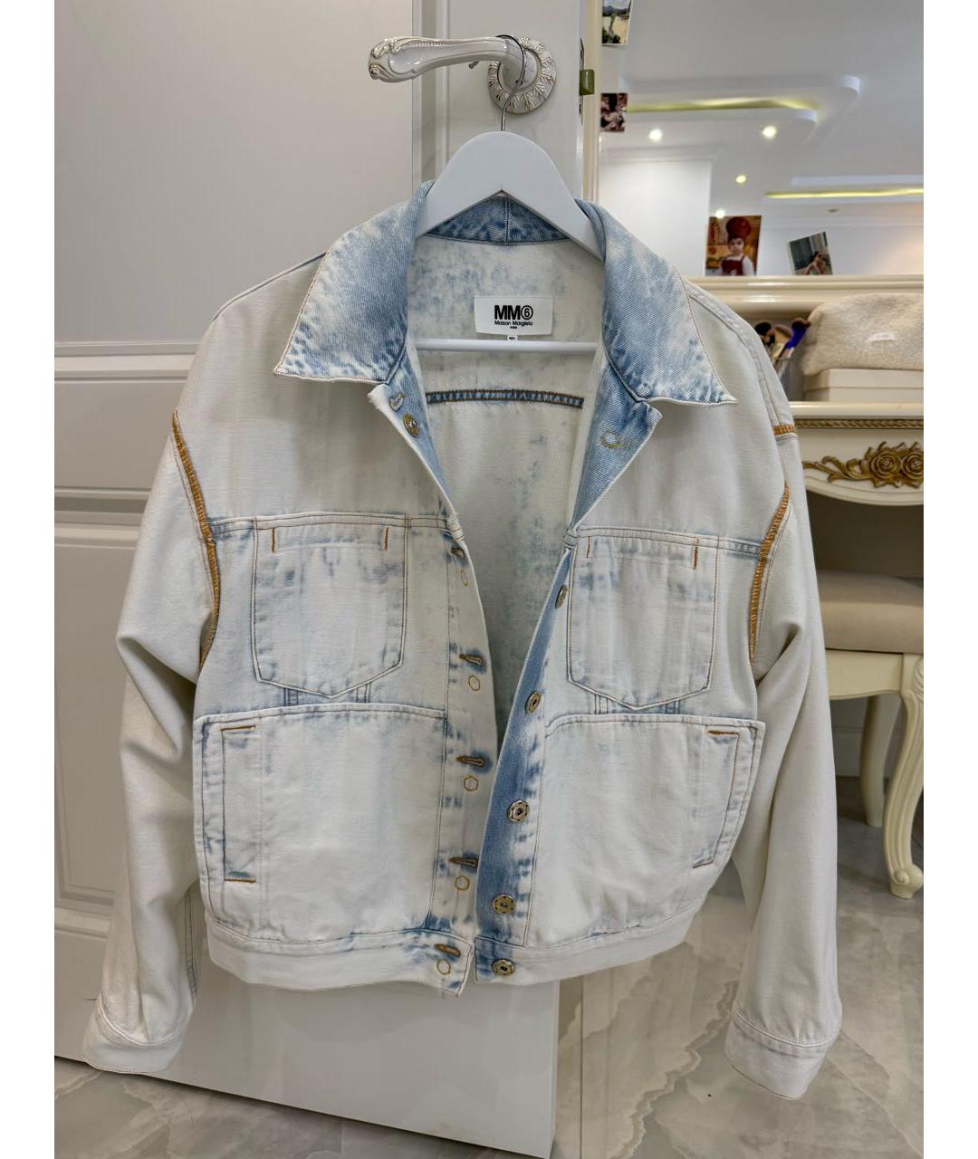 MM6 MAISON MARGIELA Голубая деним куртка, фото 3