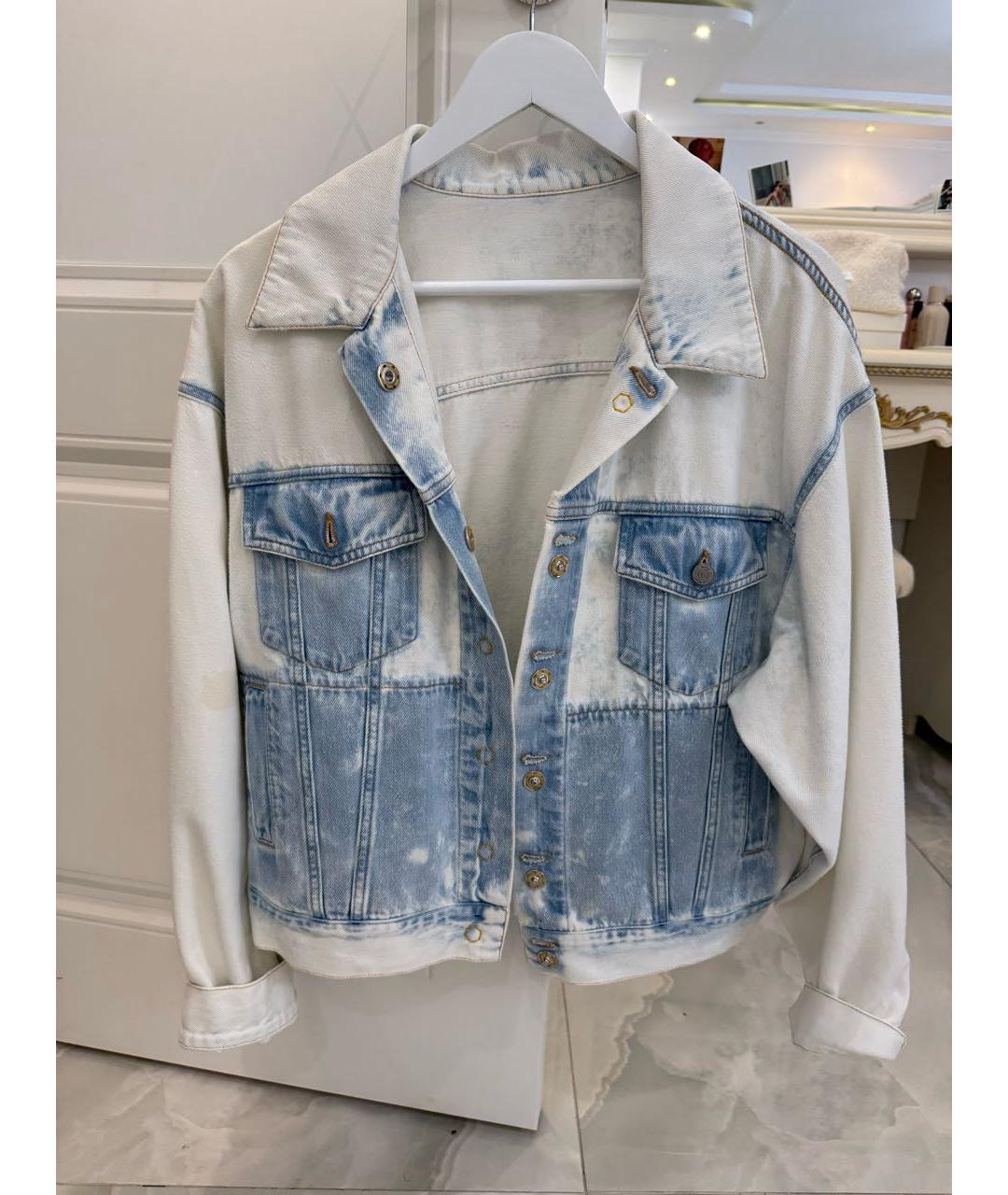 MM6 MAISON MARGIELA Голубая деним куртка, фото 5